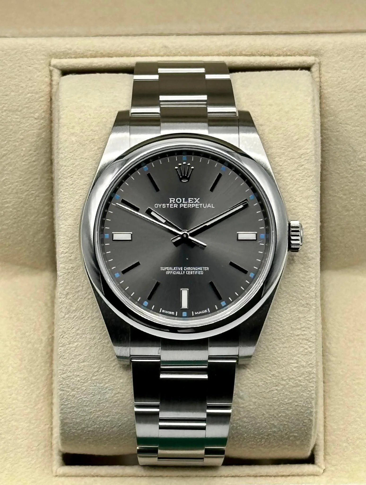 2017 Oyster Perpetual 39mm 114300 Grey Dial