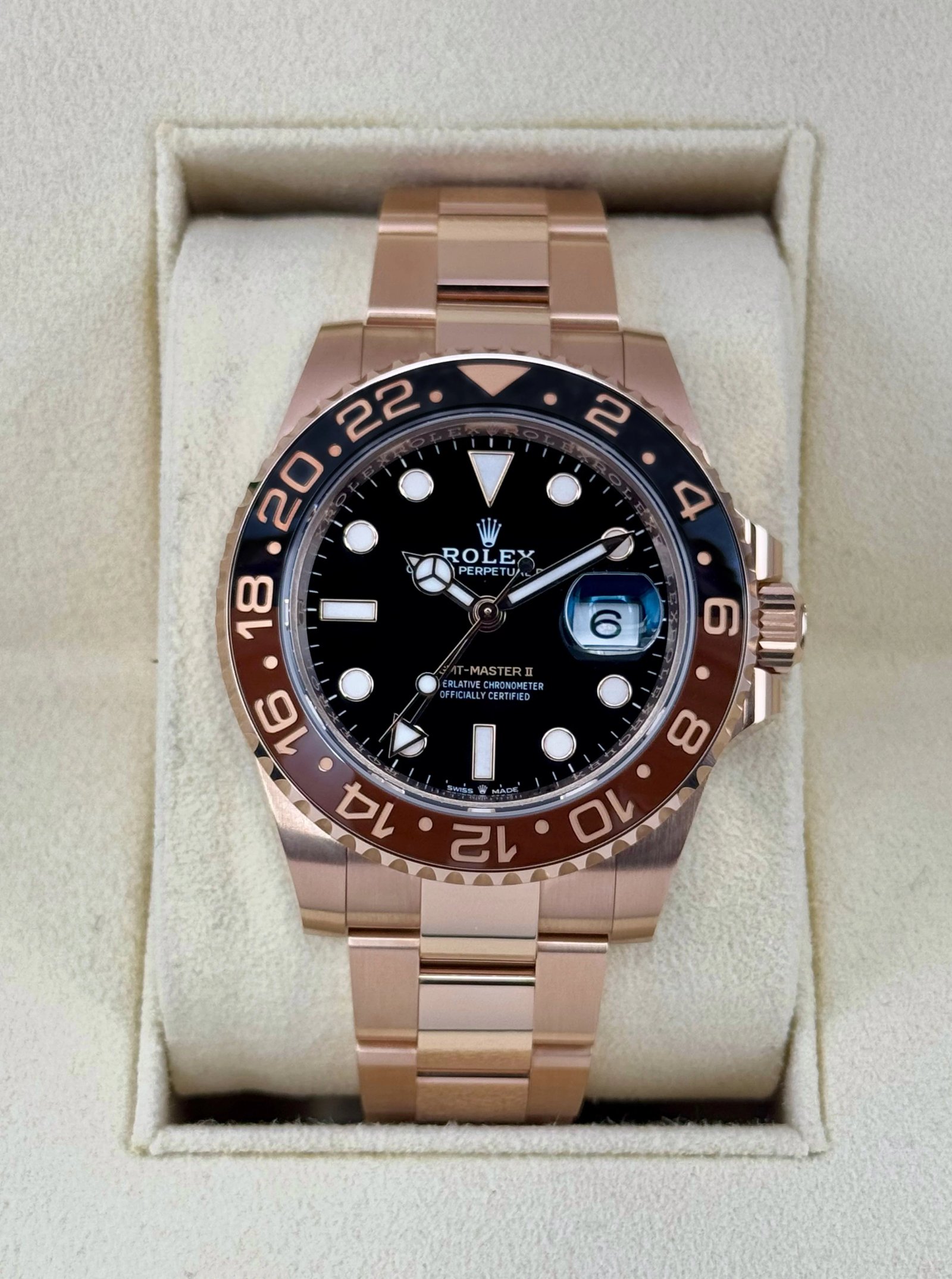 2023 Rolex GMT-Master II "Rootbeer" 40mm 126715CHNR Rose Gold