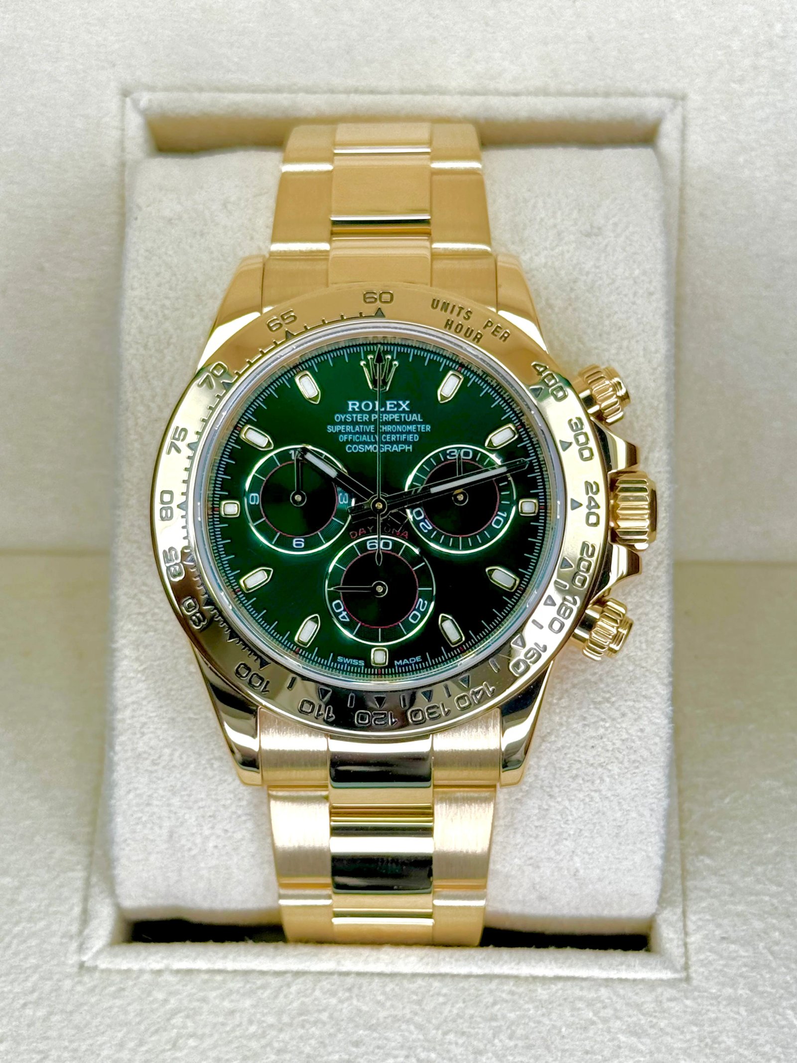 2020 Rolex Daytona "John Mayer" 40mm 116508 Yellow Gold Green Dial