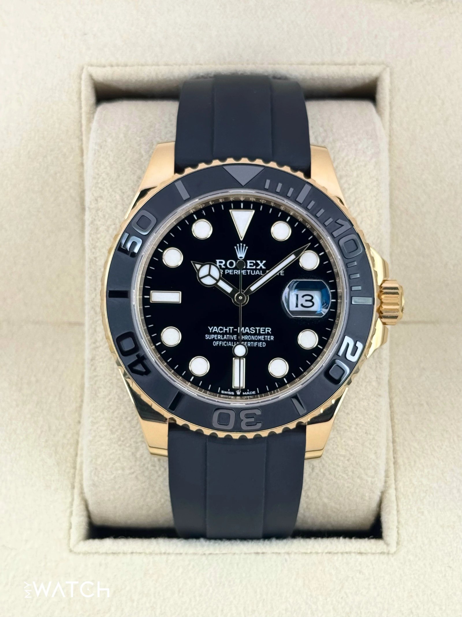 2024 Rolex Yacht-Master 42mm 226658 Gold Oysterflex Black Dial