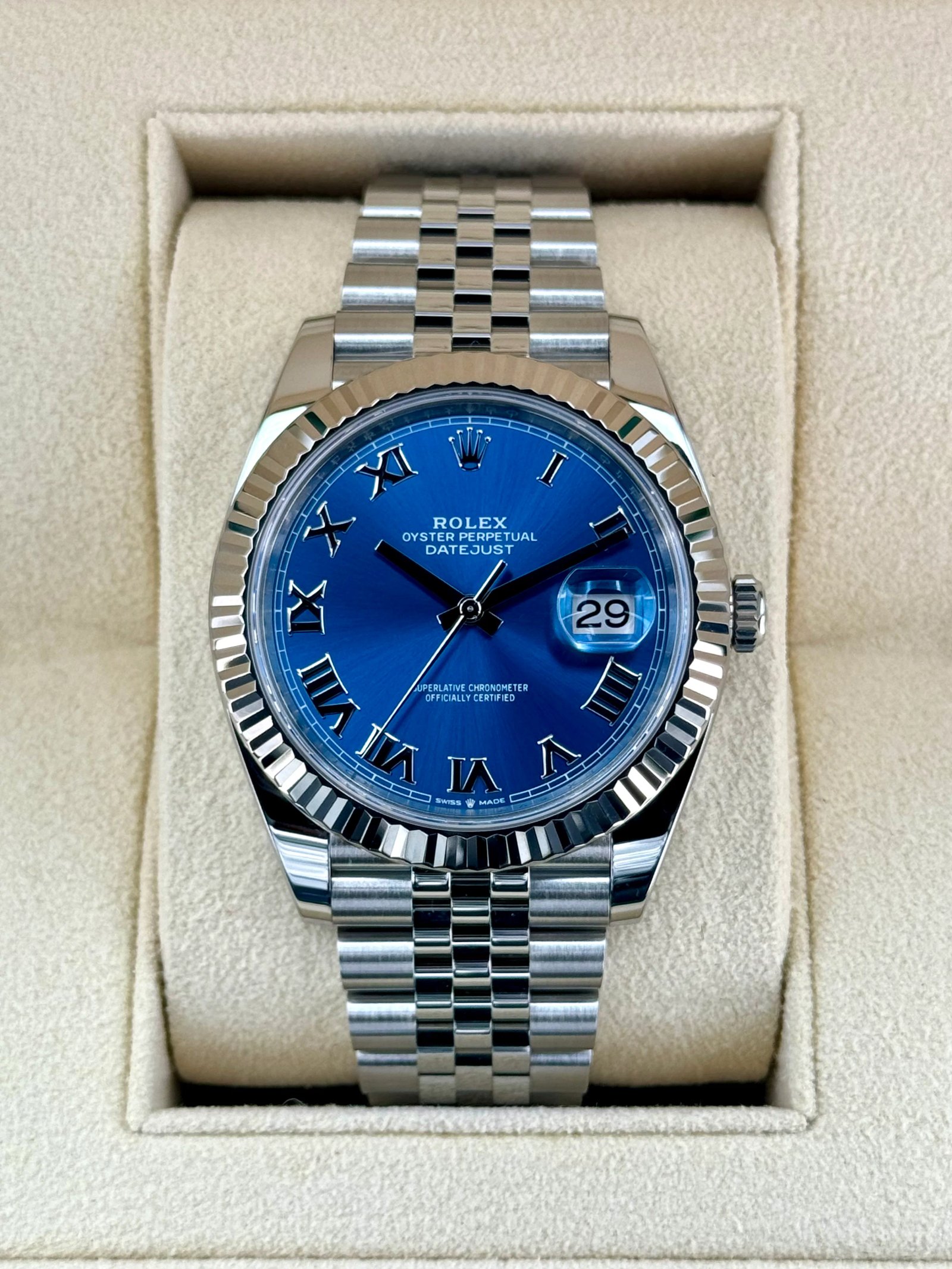 2022 Rolex Datejust 41mm 126334 Stainless Steel Jubilee Blue Dial