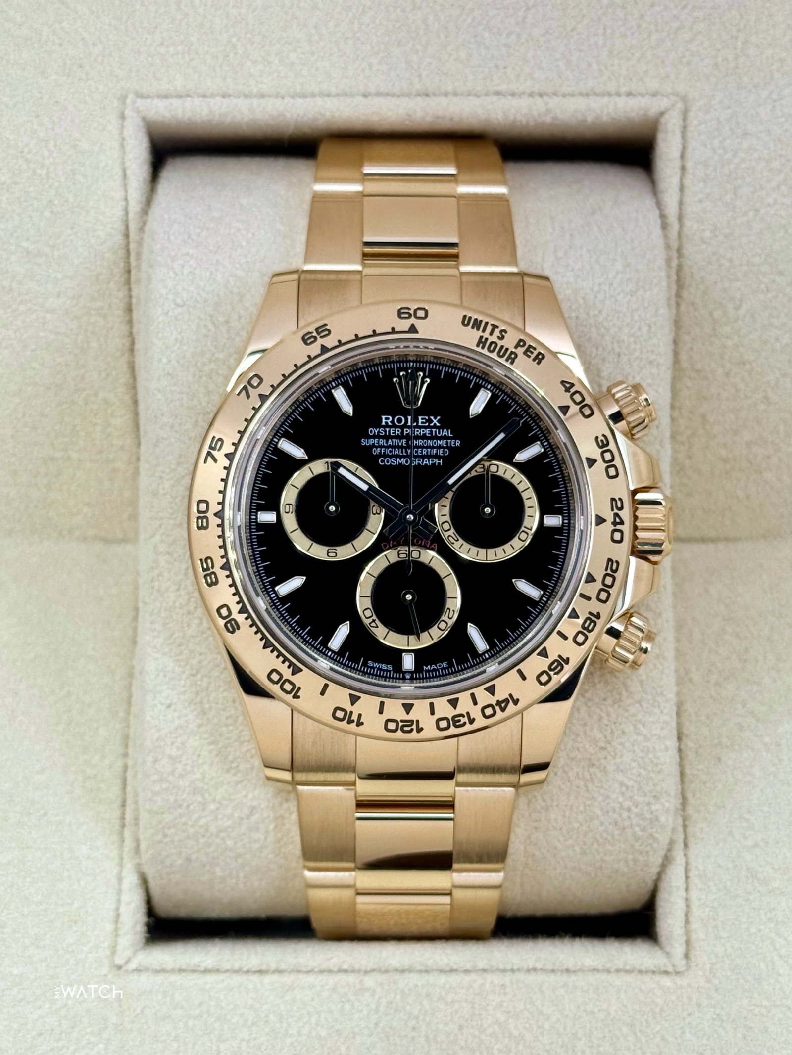 2025 Rolex Daytona 40mm 126508 18kt Yellow Gold Black Dial