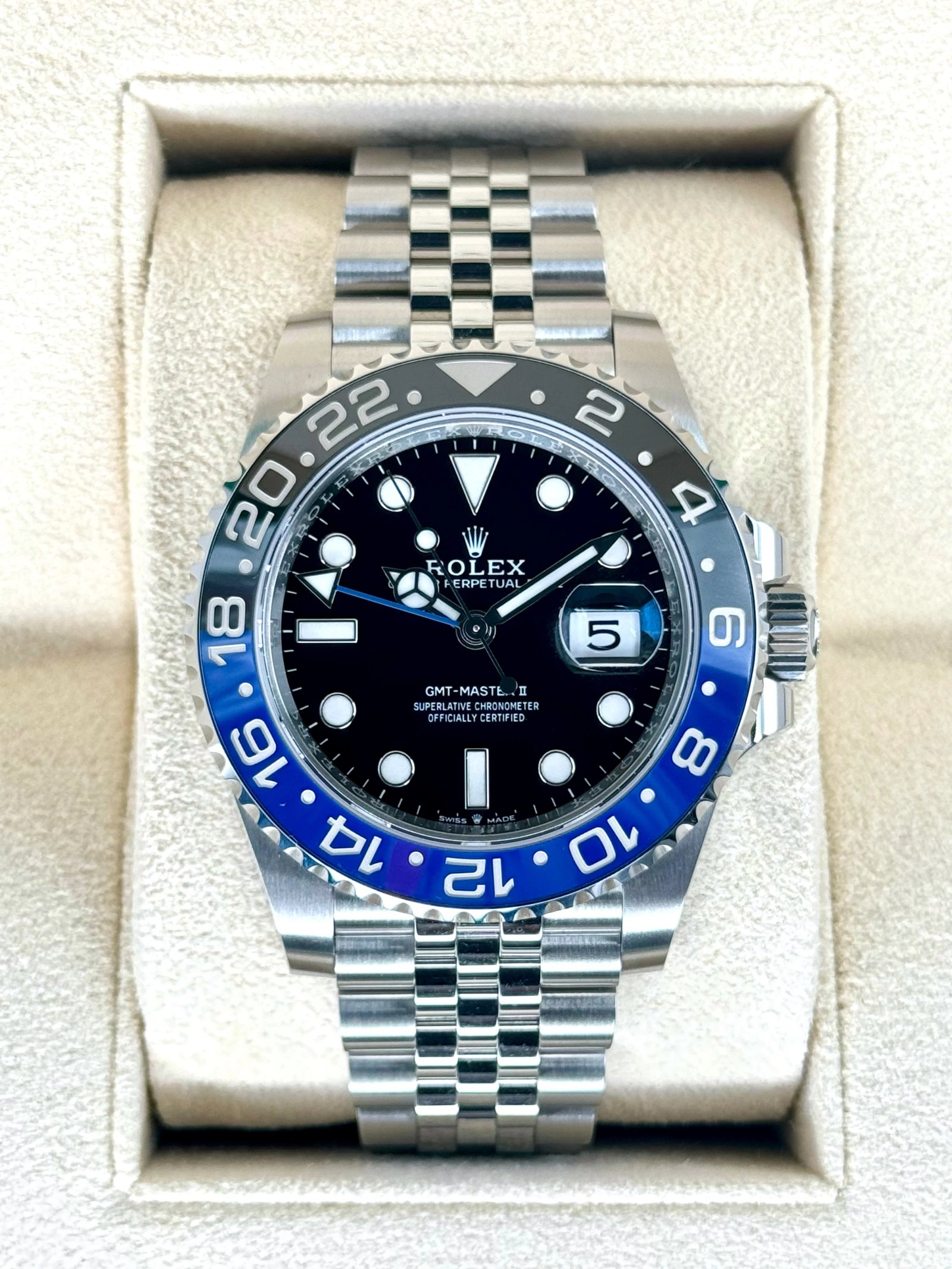 2024 Rolex GMT-Master II "Batgirl" 40mm 126710BLNR Jubilee Black Dial