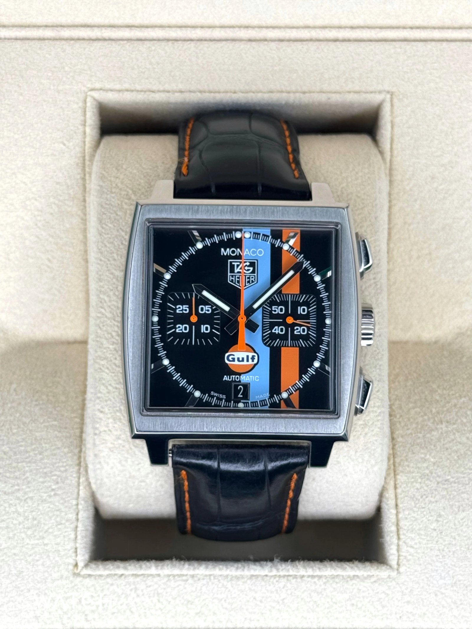 Tag Heuer Monaco Gulf Limited Edition 38mm CW211A Black Dial