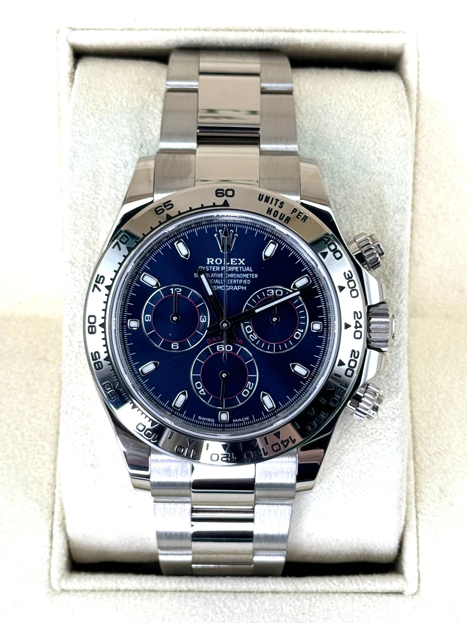 2021 Rolex Daytona 40mm 116509 White Gold Blue Dial