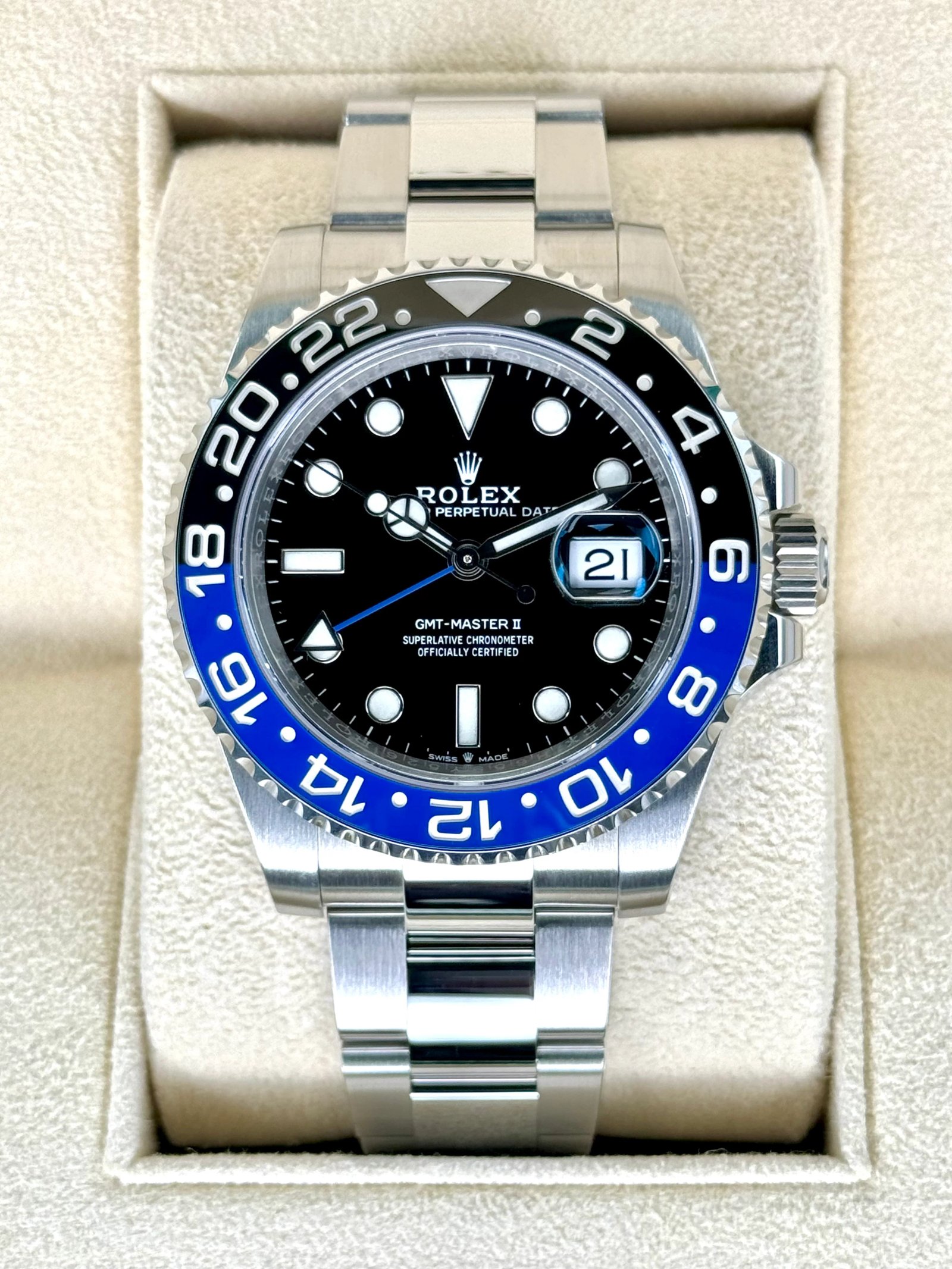 2021 Rolex GMT-Master II "Batman" 40mm 126710BLNR Oyster