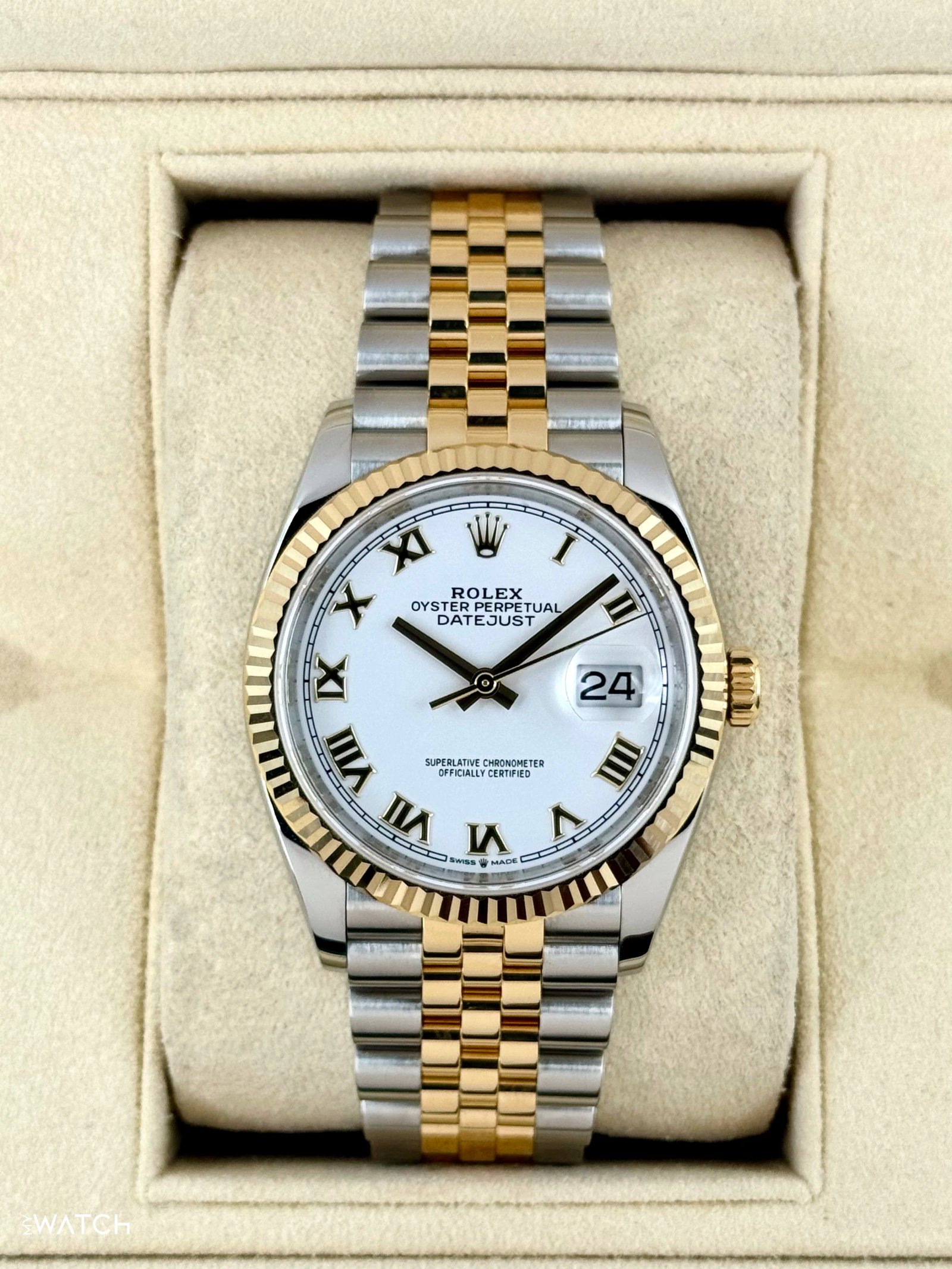 2018 Rolex Datejust 36mm 126233 Two-Tone Jubilee White Dial