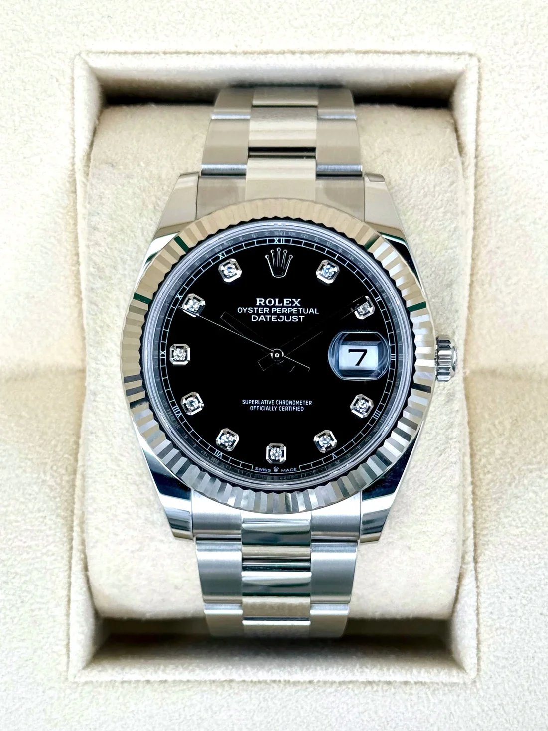 NEW 2025 Rolex Datejust 41mm 126334 Oyster Black Diamond Dial