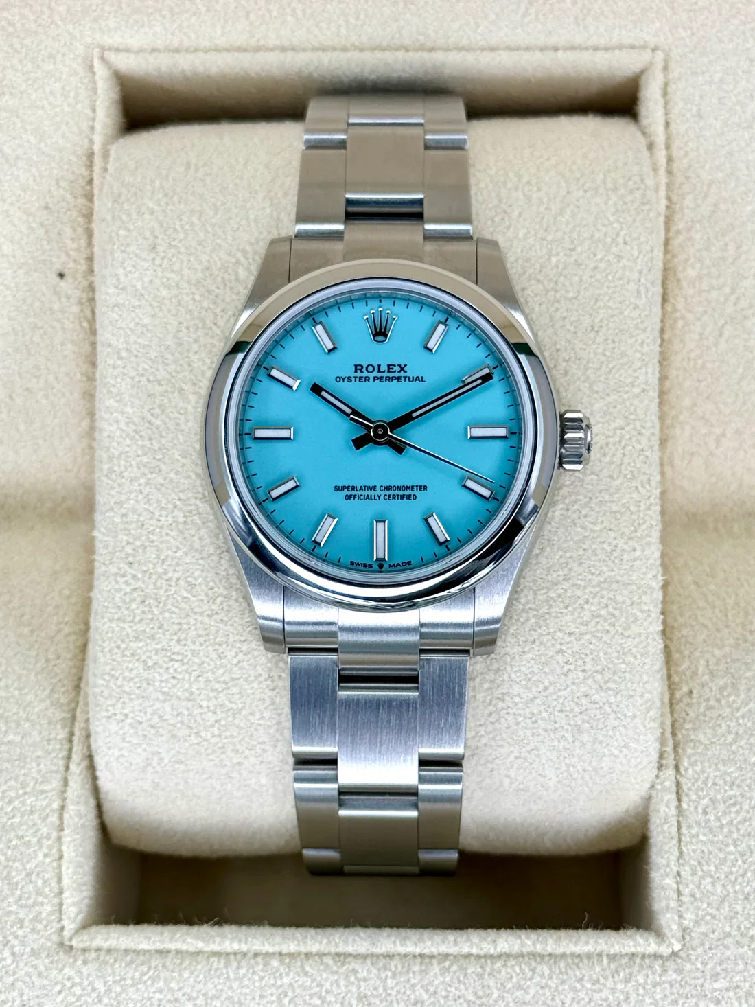2021 Rolex Oyster Perpetual 31mm 277200 Turquoise Tiffany Blue Dial