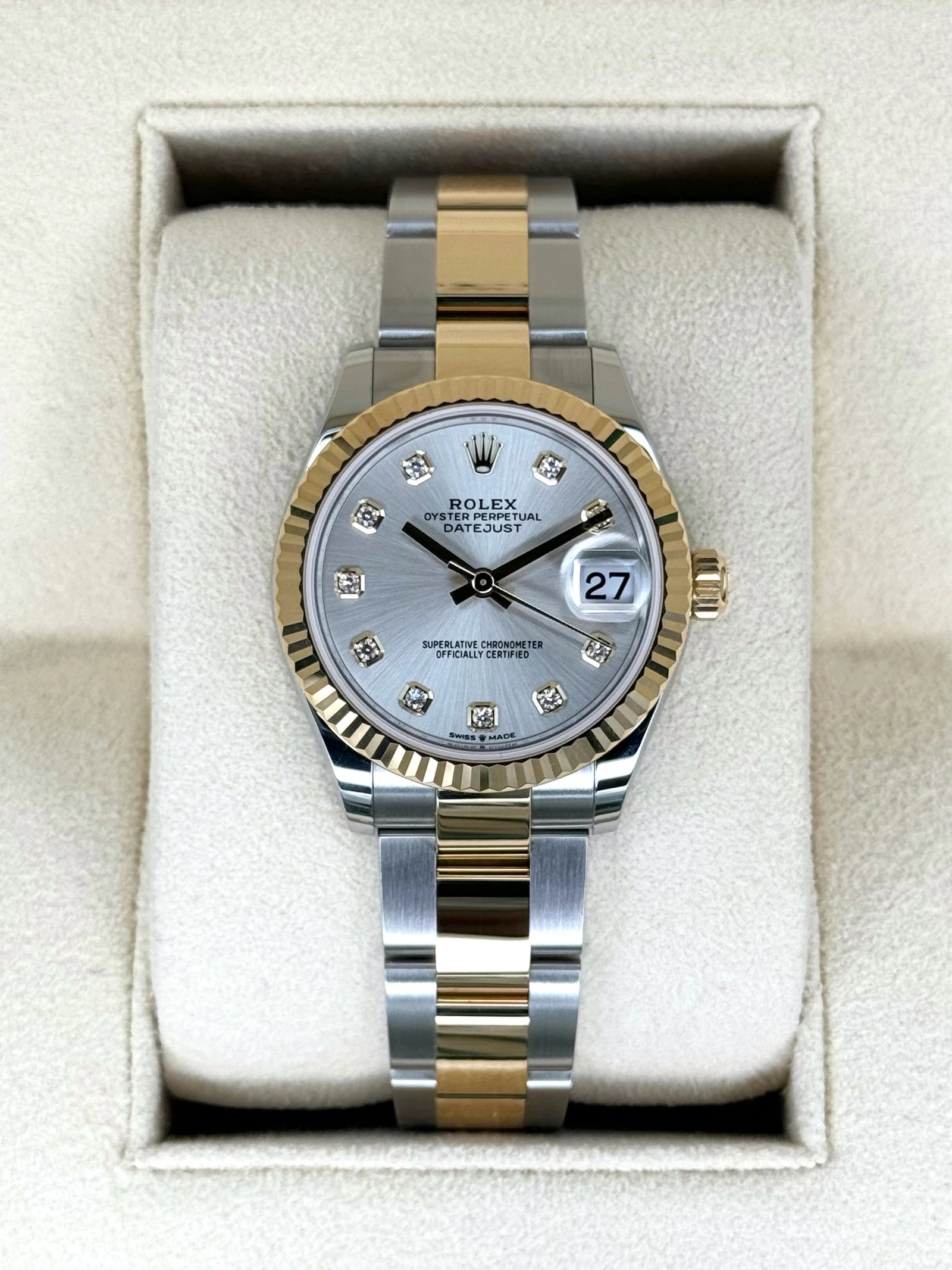 NEW 2025 Rolex Lady Datejust 31mm 278273 Two-Tone Silver Diamond Dial
