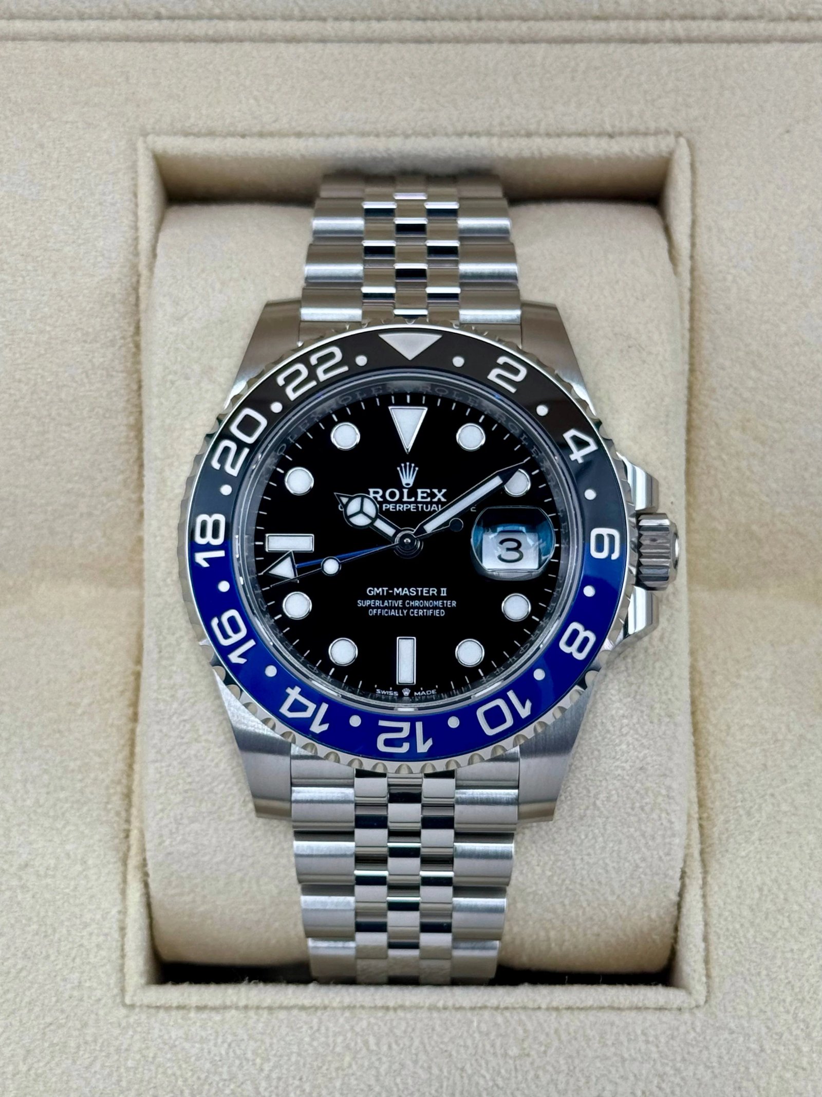 NEW 2024 Rolex GMT-Master II "Batgirl" 40mm 126710BLNR Jubilee Black Dial