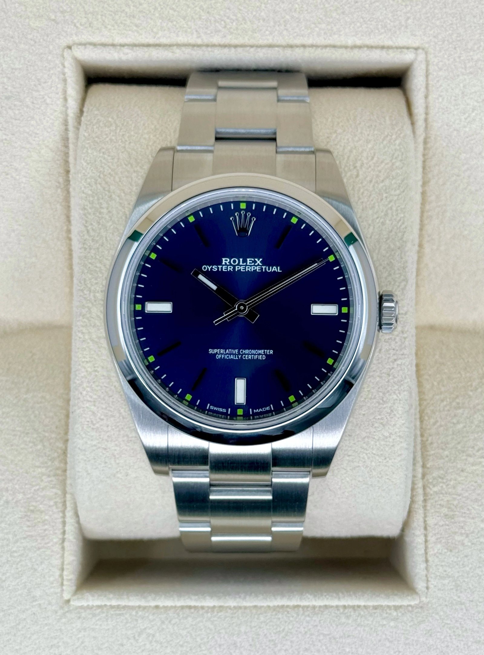Rolex Oyster Perpetual 39mm 114300 Blue Dial