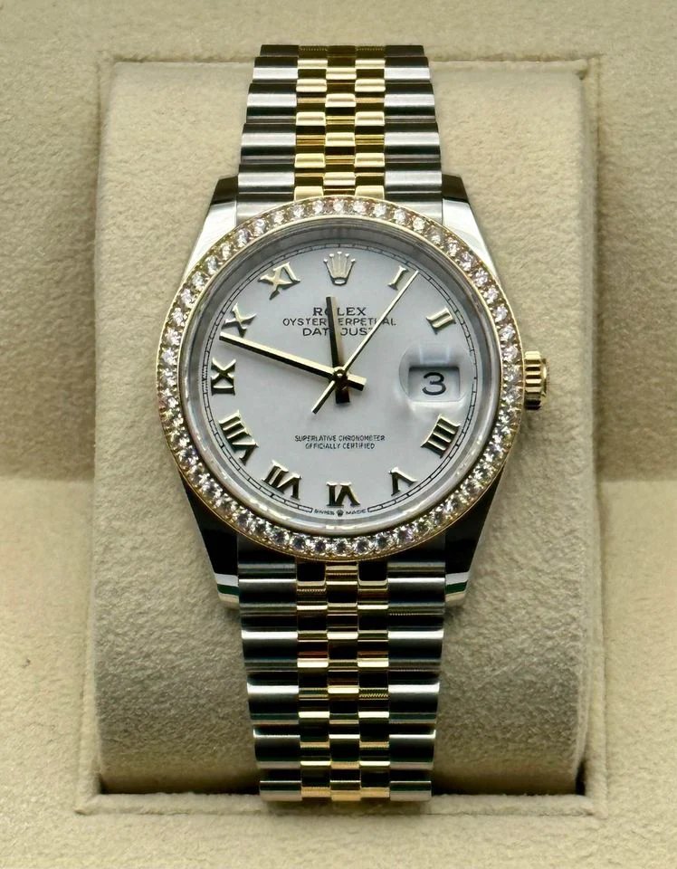 NEW 2025 Rolex Datejust 36mm 126283RBR Two-Tone Jubilee Diamond Bezel