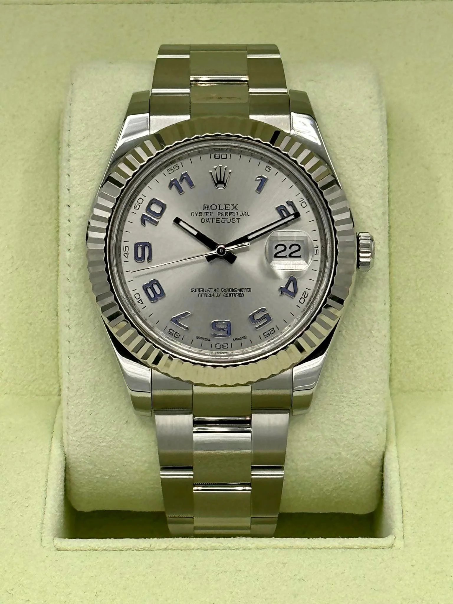 2012 Rolex Datejust II 41mm 116334 Oyster Silver Numerical Dial