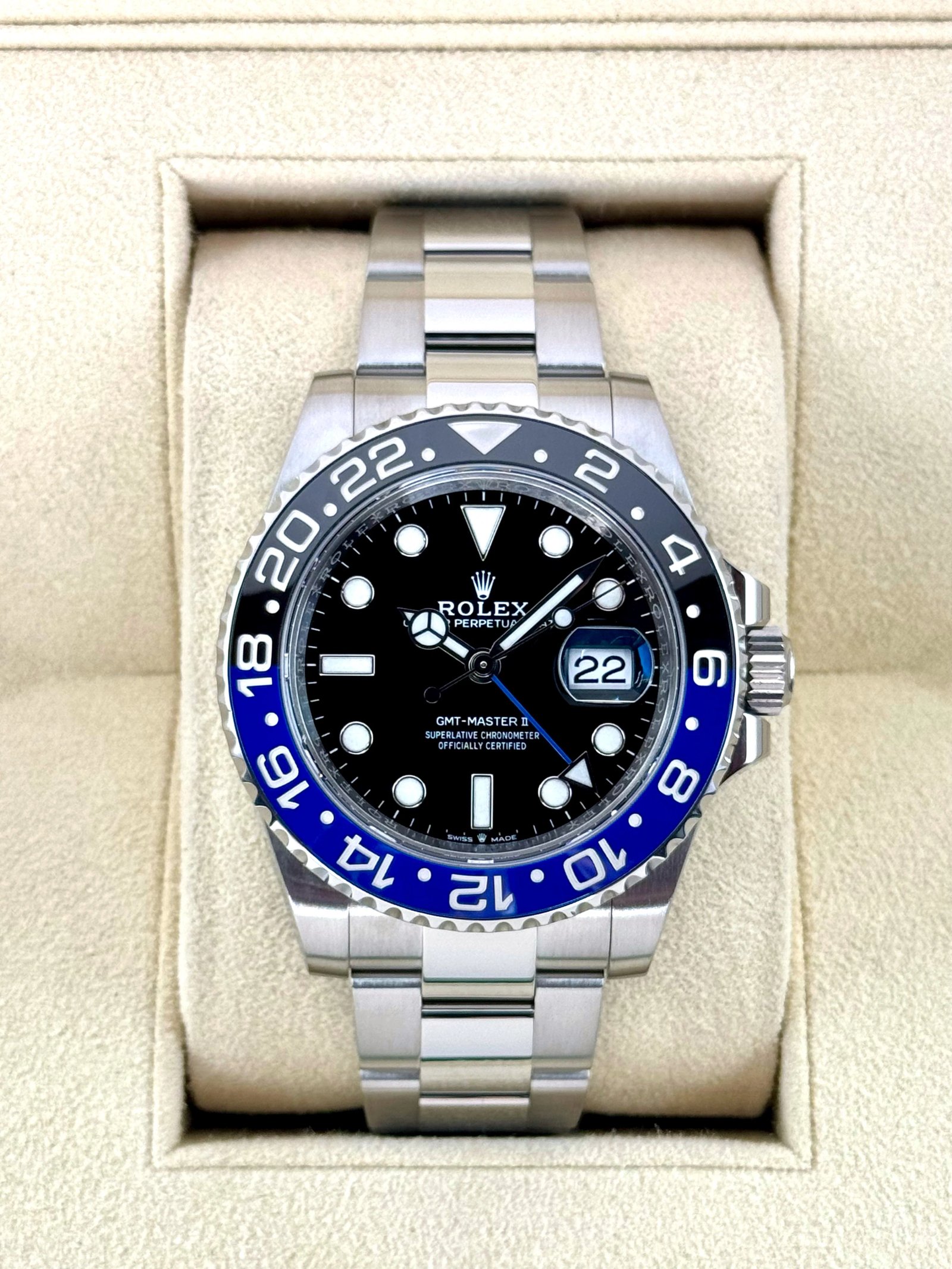 2022 Rolex GMT-Master II "Batman" 40mm 126710BLNR Oyster