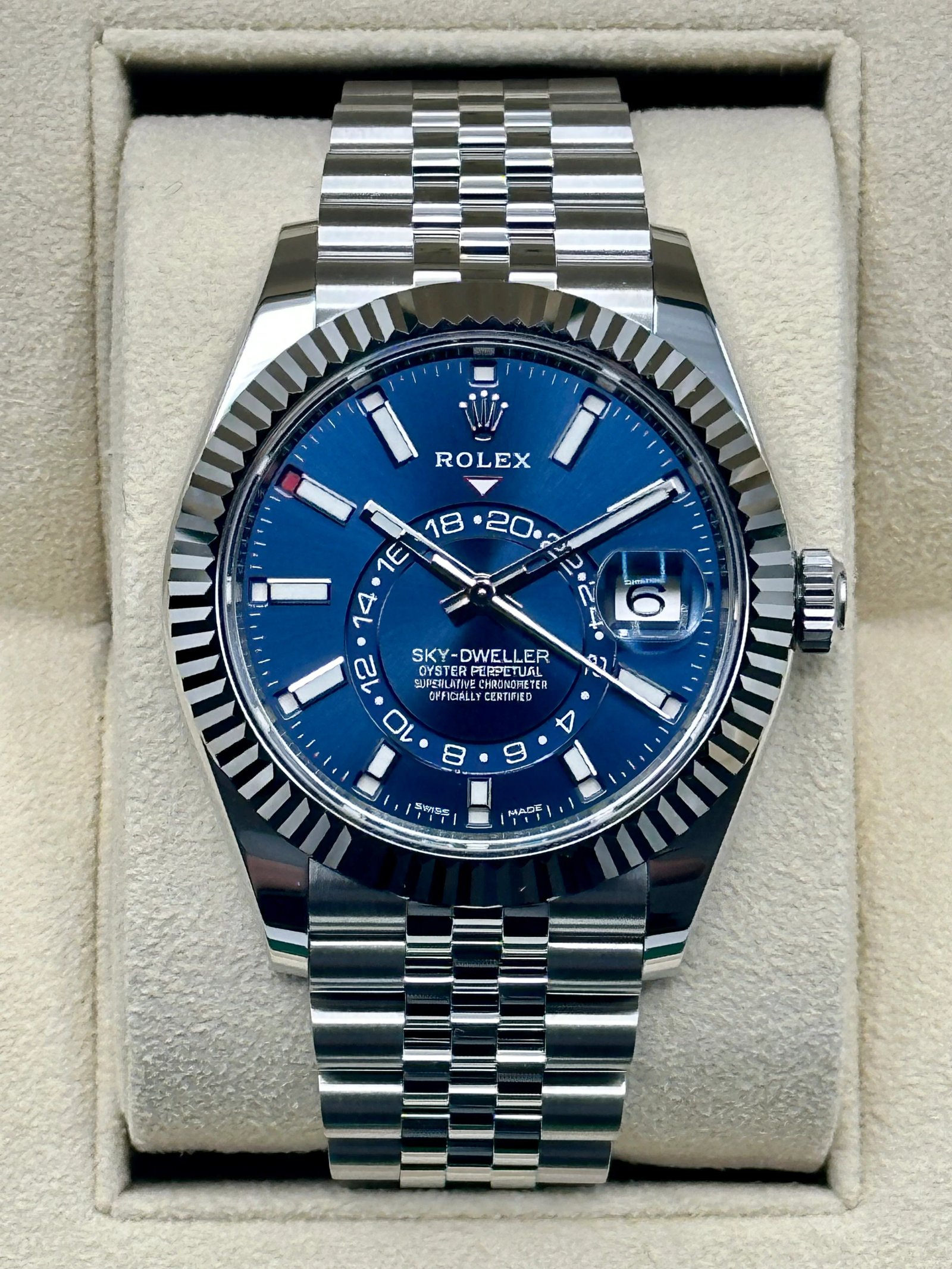 NEW Rolex 2023 Sky-Dweller 42mm 326934 Jubilee Blue Dial