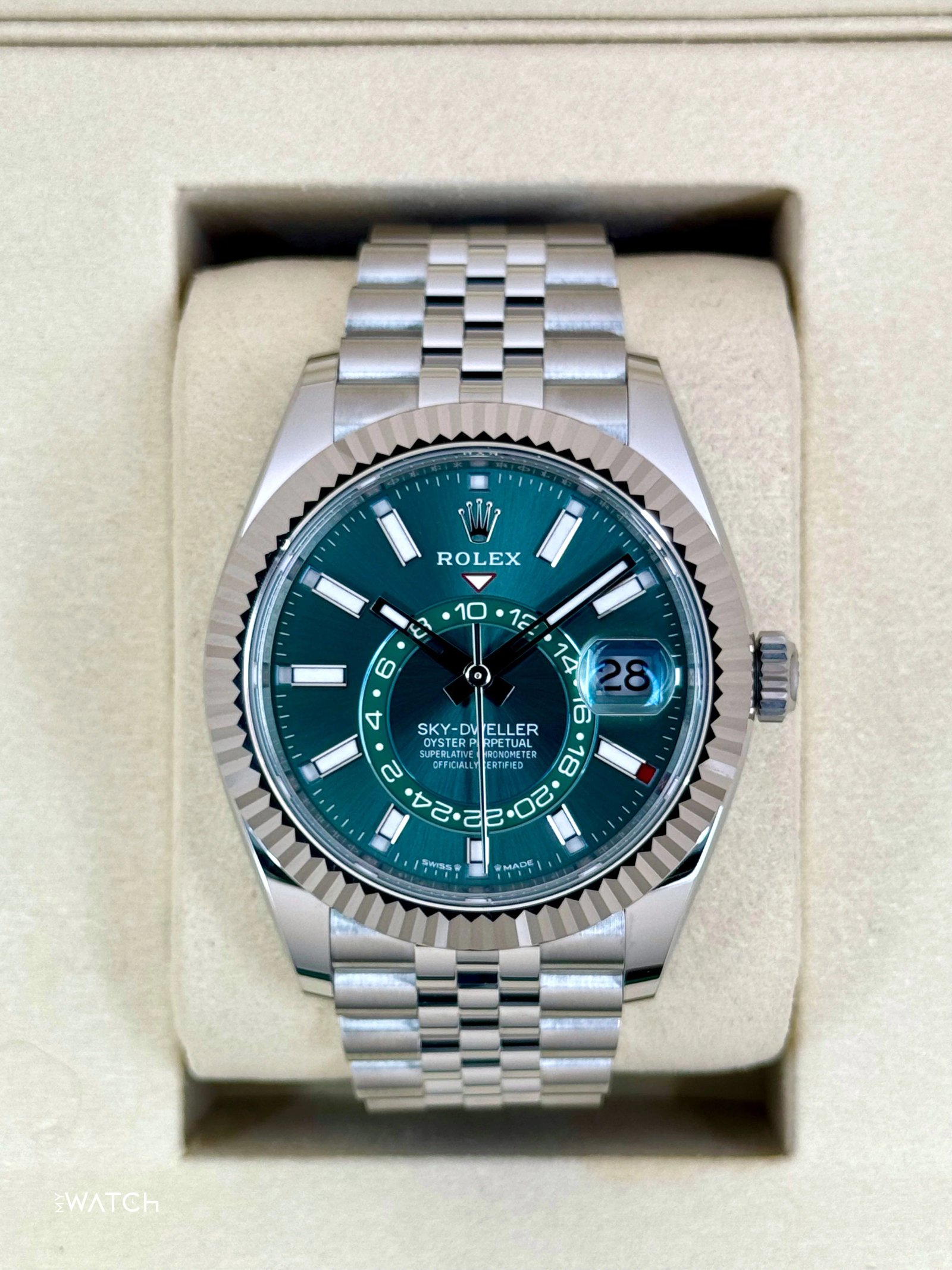 NEW 2025 Rolex Sky-Dweller 42mm 336934 Jubilee Green Dial