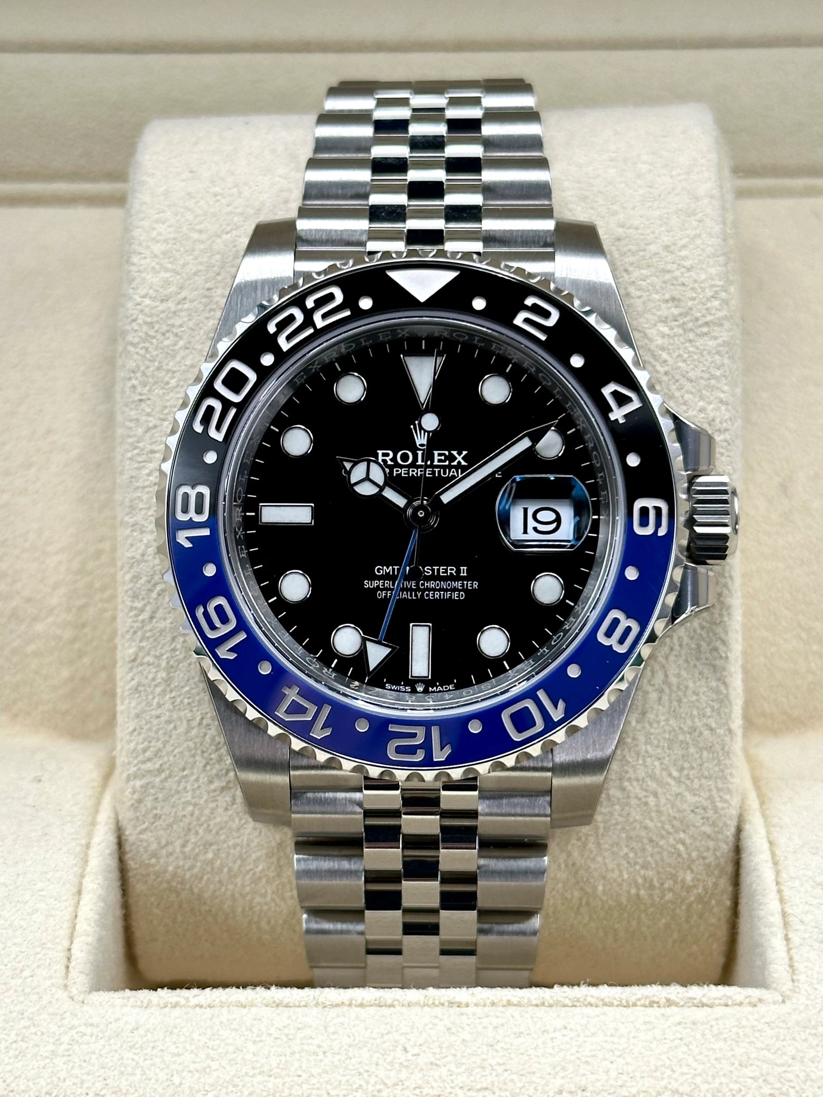 NEW 2022 Rolex GMT-Master II "Batgirl" 40mm 126710BLNR Jubilee Black Dial
