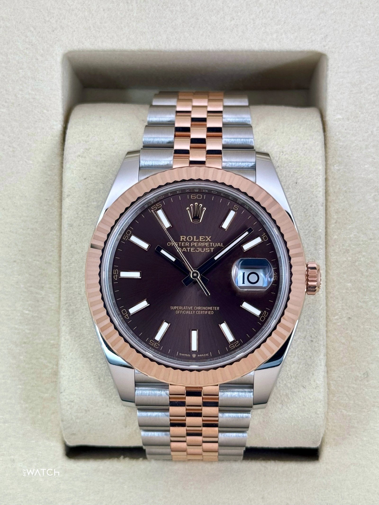 NEW 2025 Rolex Datejust 41mm 126331 Two-Tone Rose Gold Chocolate Dial