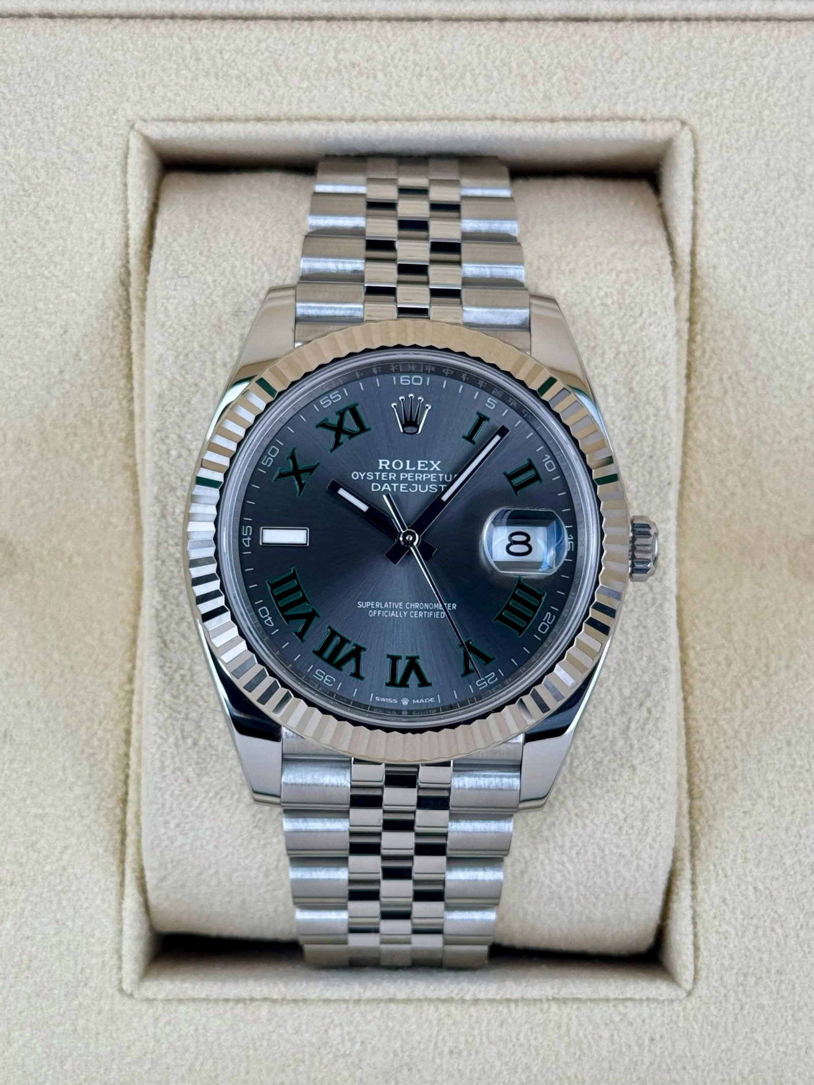 2024 Rolex Datejust 41mm 126334 Jubilee Wimbledon Dial