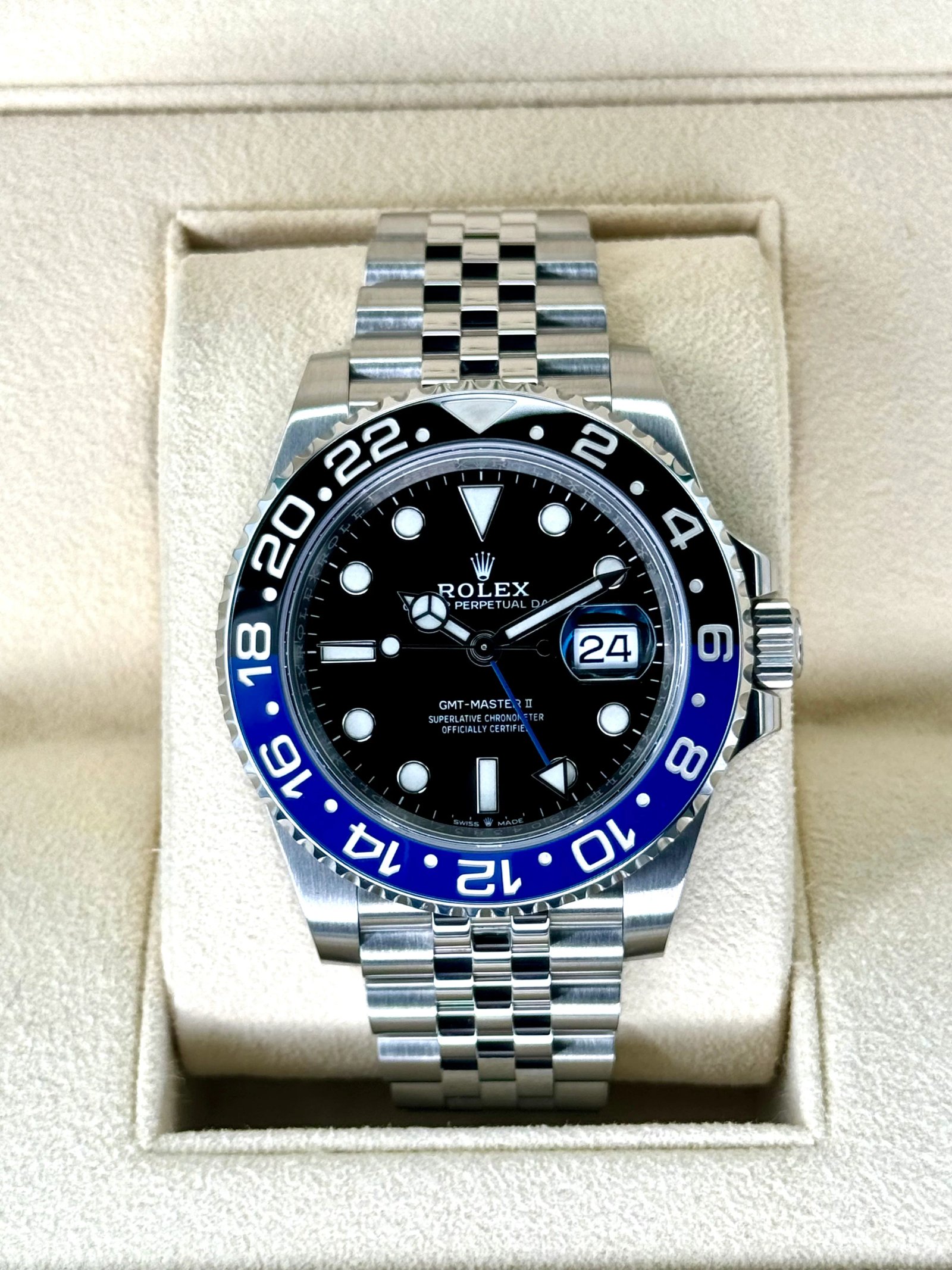2022 Rolex GMT-Master II "Batgirl" 40mm 126710BLNR Jubilee Black Dial