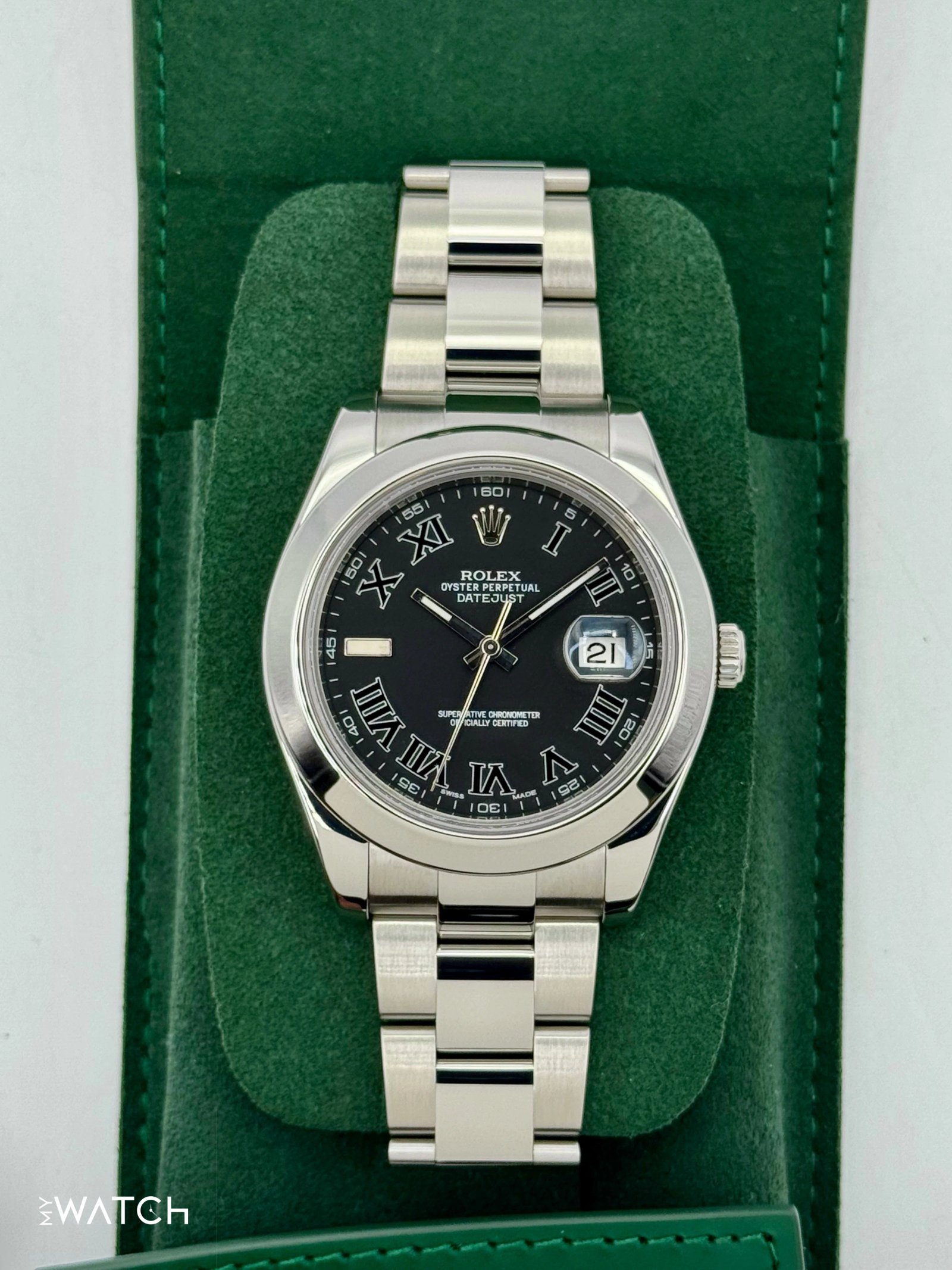 2025 CPO Rolex Datejust II 41mm 116300 Stainless Steel Oyster Black Dial