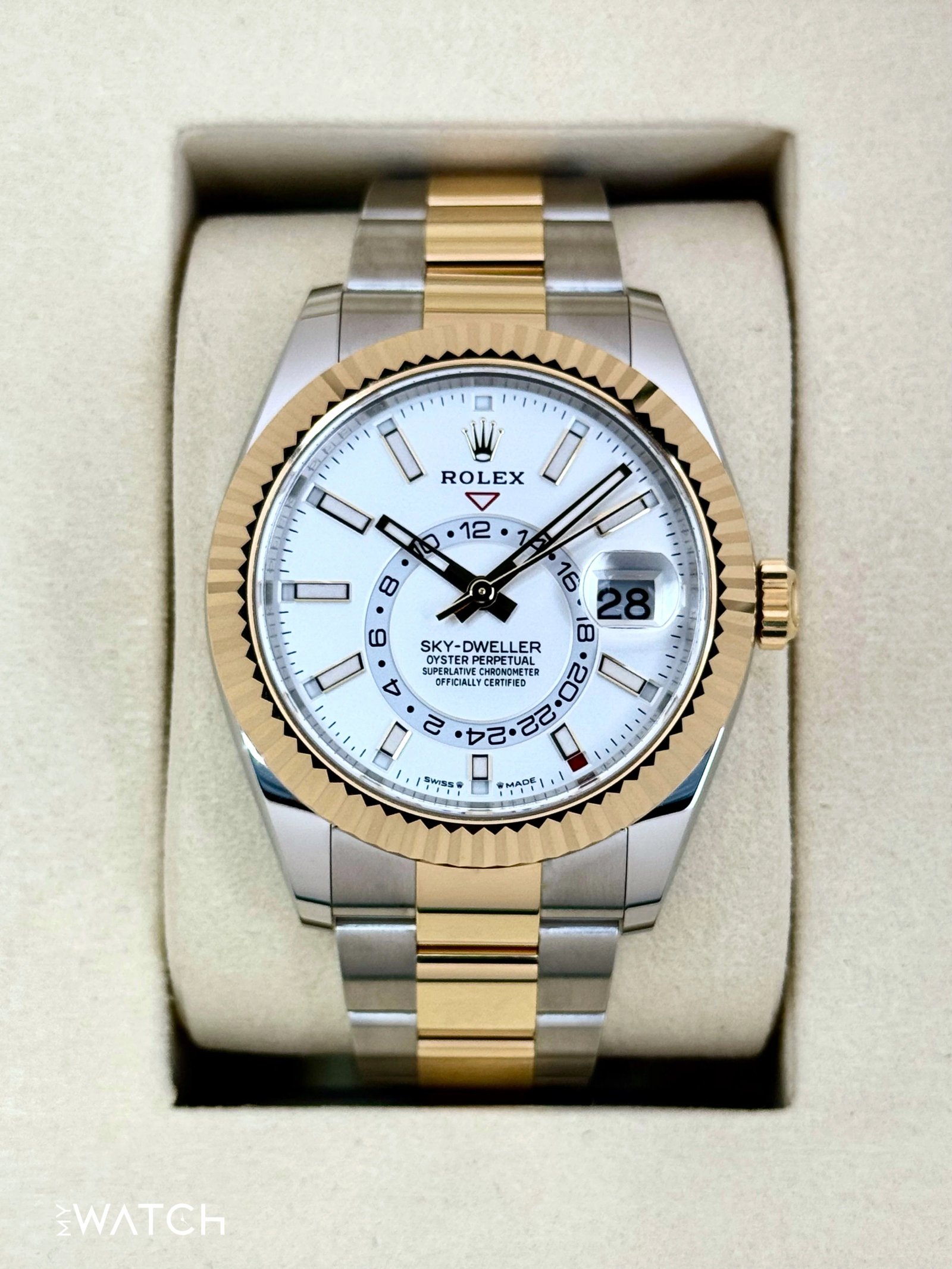 NEW 2025 Rolex Sky-Dweller 42mm 336933 Oyster White Dial