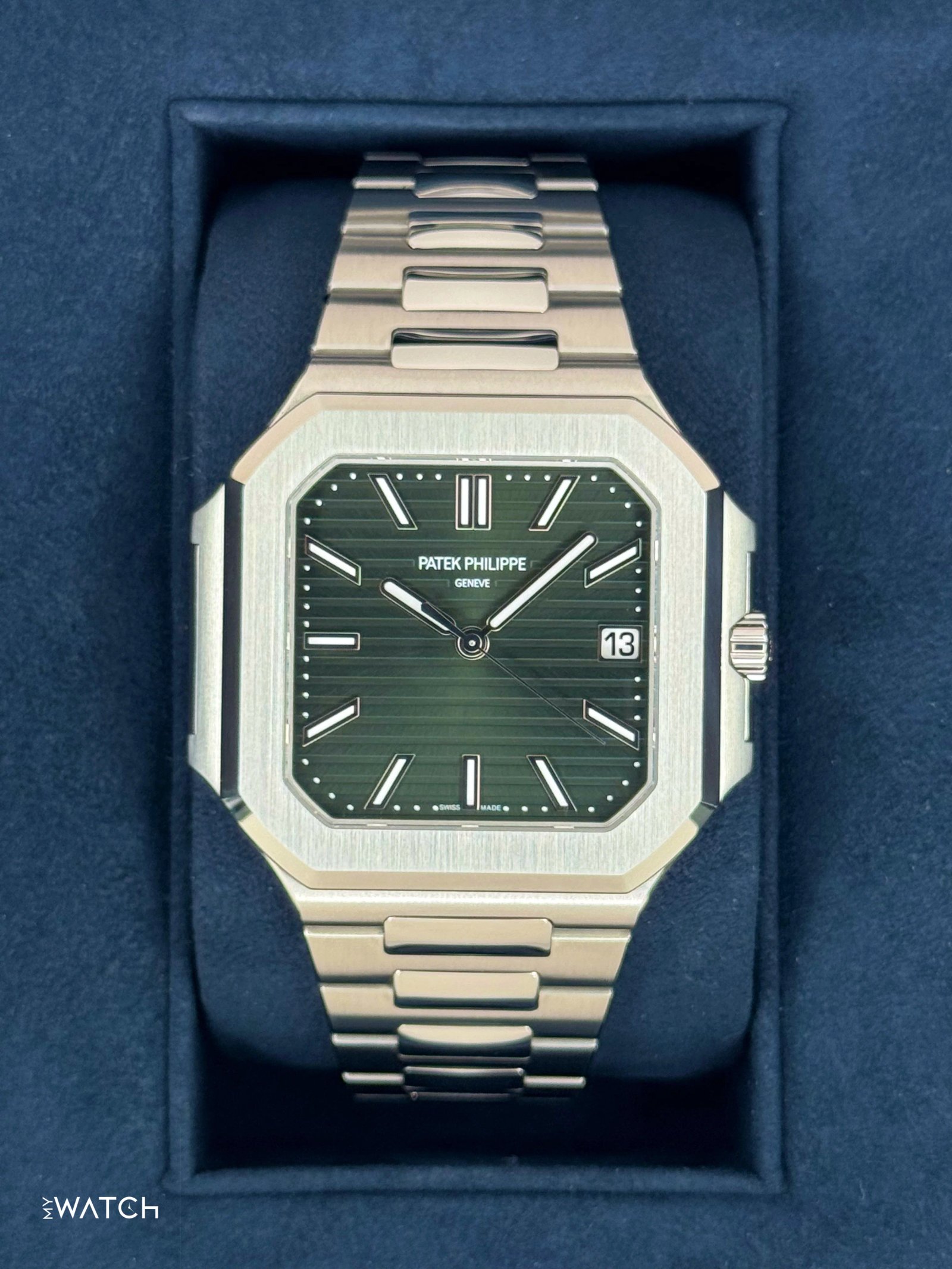NEW 2025 Patek Philippe Cubitus 45mm 5821 Stainless Steel Green Dial