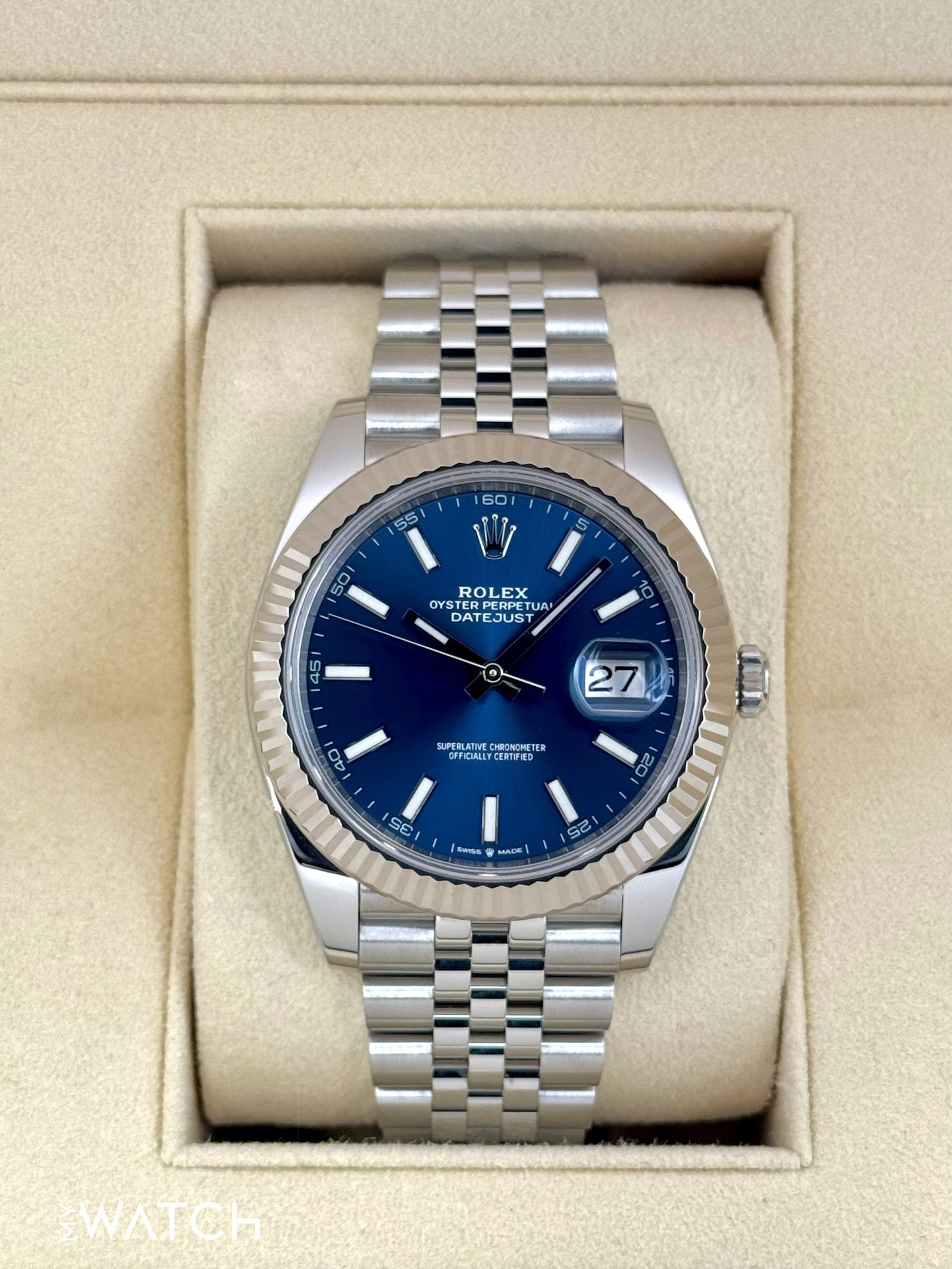 2022 Rolex Datejust 41mm 126334 Stainless Steel Jubilee Blue Dial