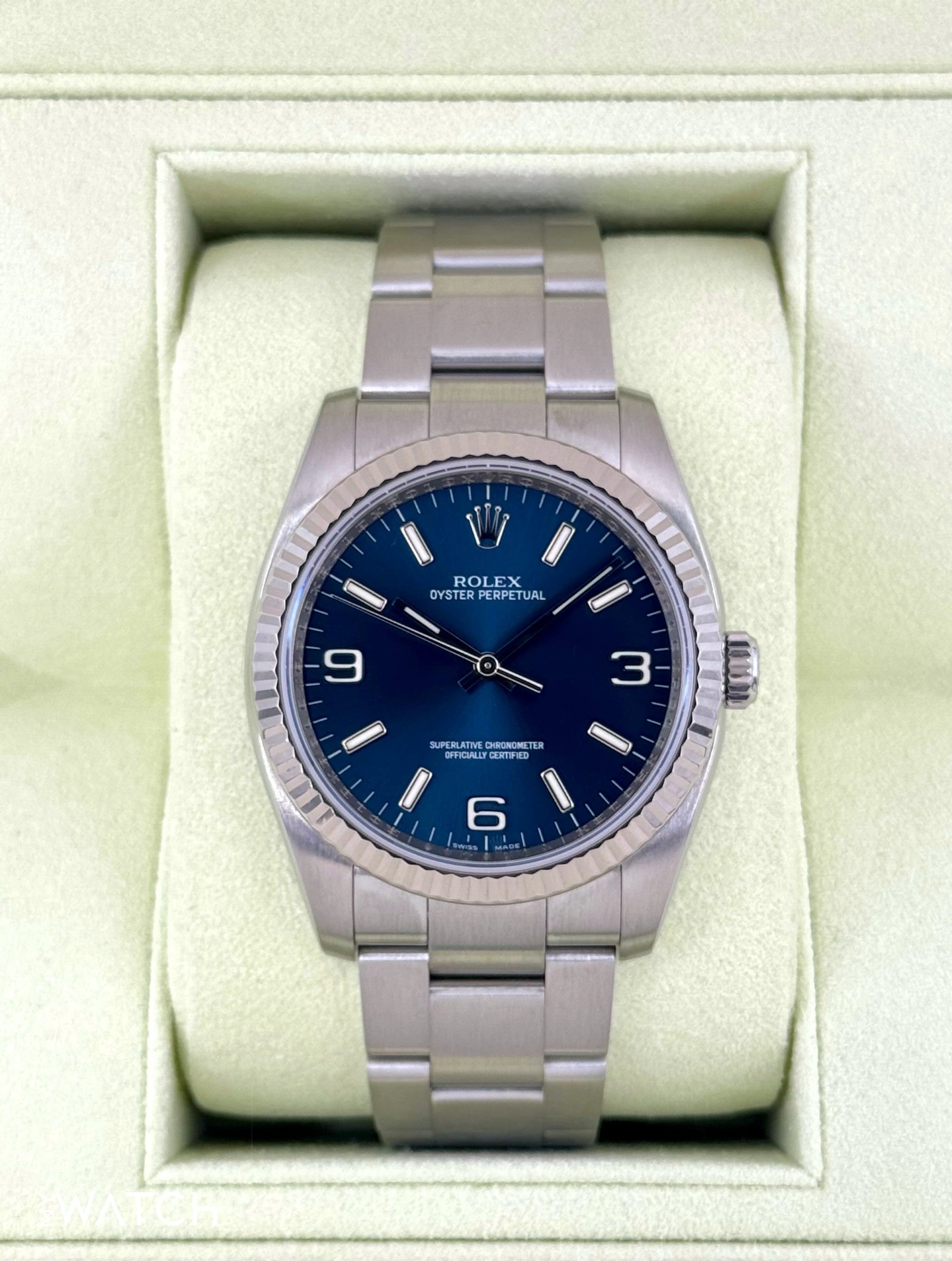 2008 Rolex Oyster Perpetual 36mm 116034 Blue Dial