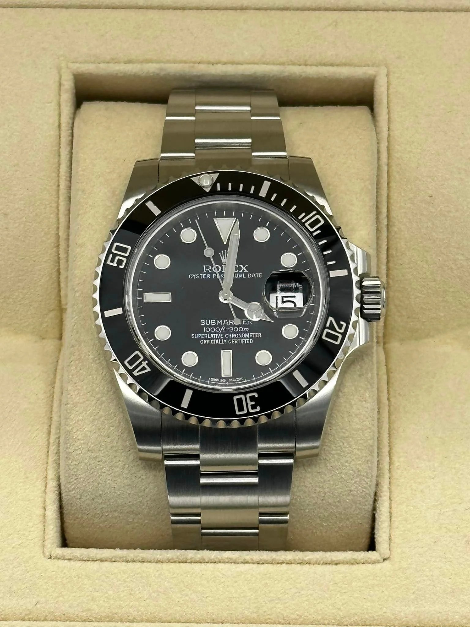 2015 Rolex Submariner 40mm 116610LN Stainless Steel Black Dial