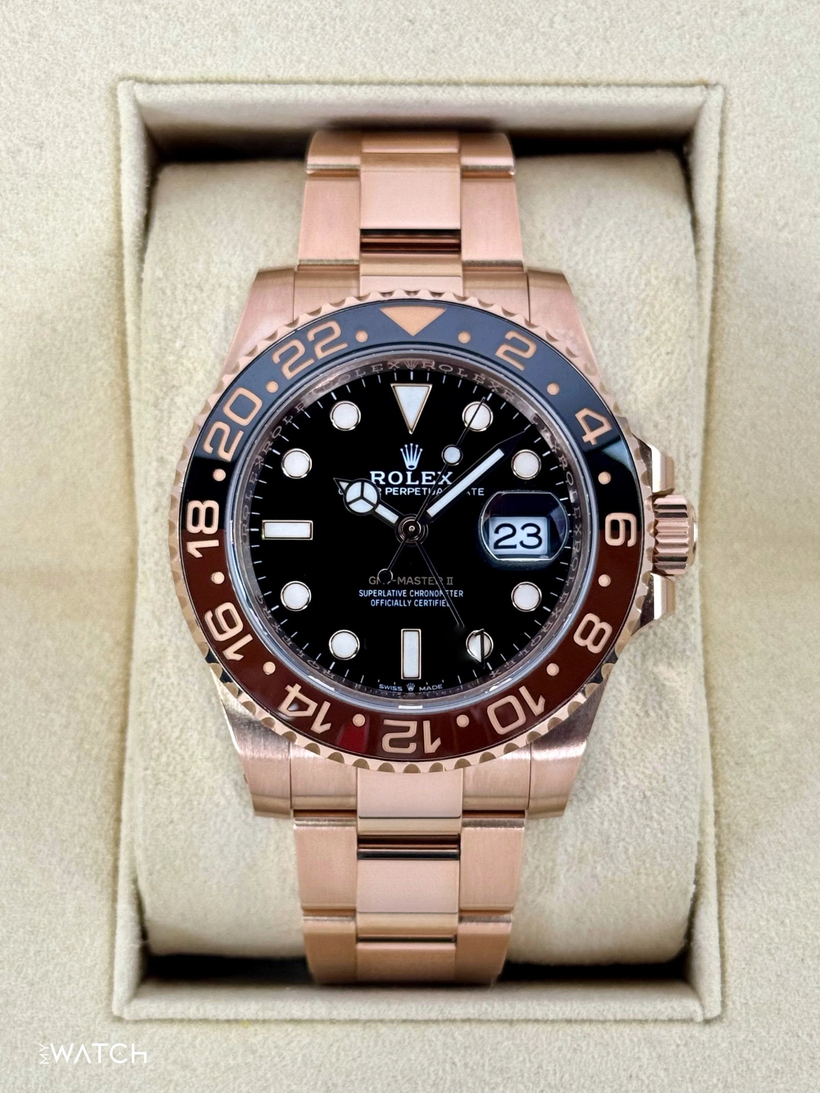 2021 Rolex GMT-Master II "Rootbeer" 40mm 126715CHNR Rose Gold