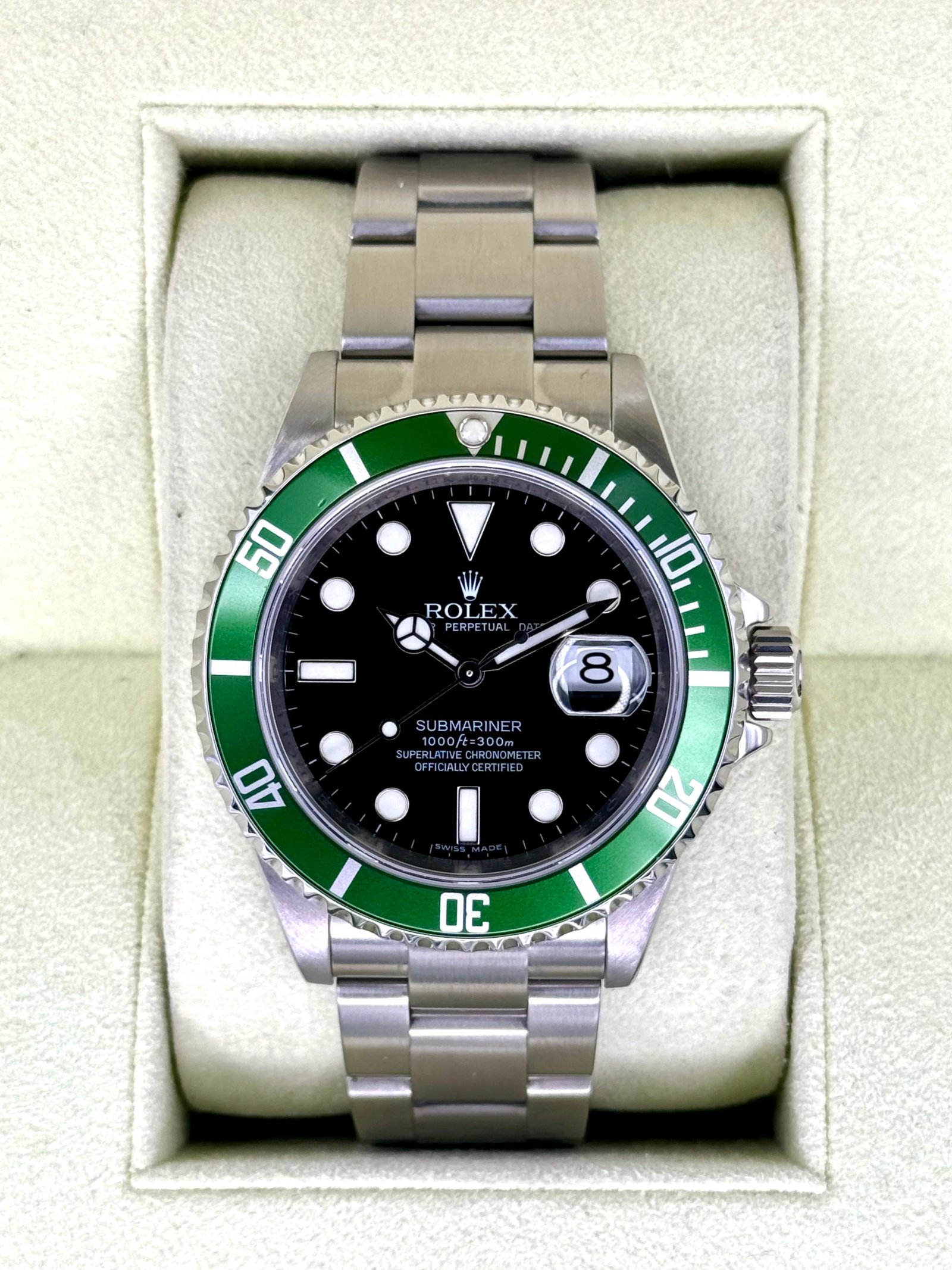 2009 Rolex Submariner "Kermit" 40mm 16610LV Stainless Steel Black Dial