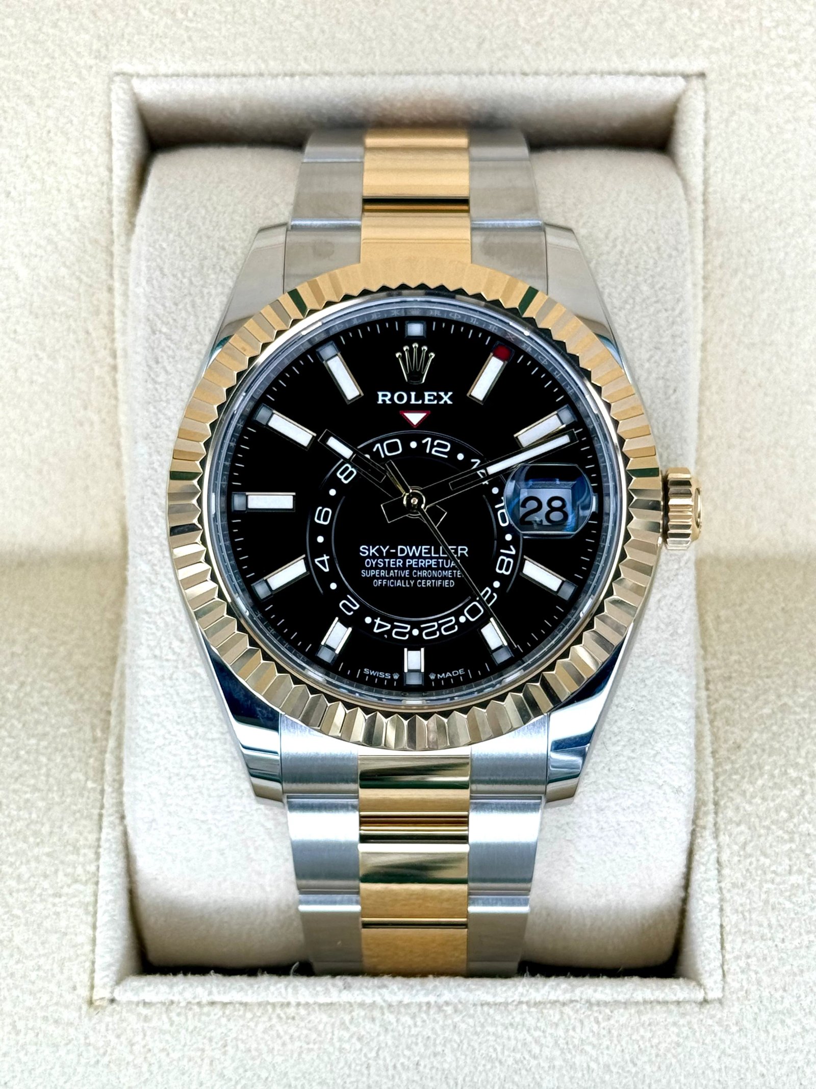 NEW 2025 Rolex Sky-Dweller 42mm 336933 Two-Tone Oyster Black Dial