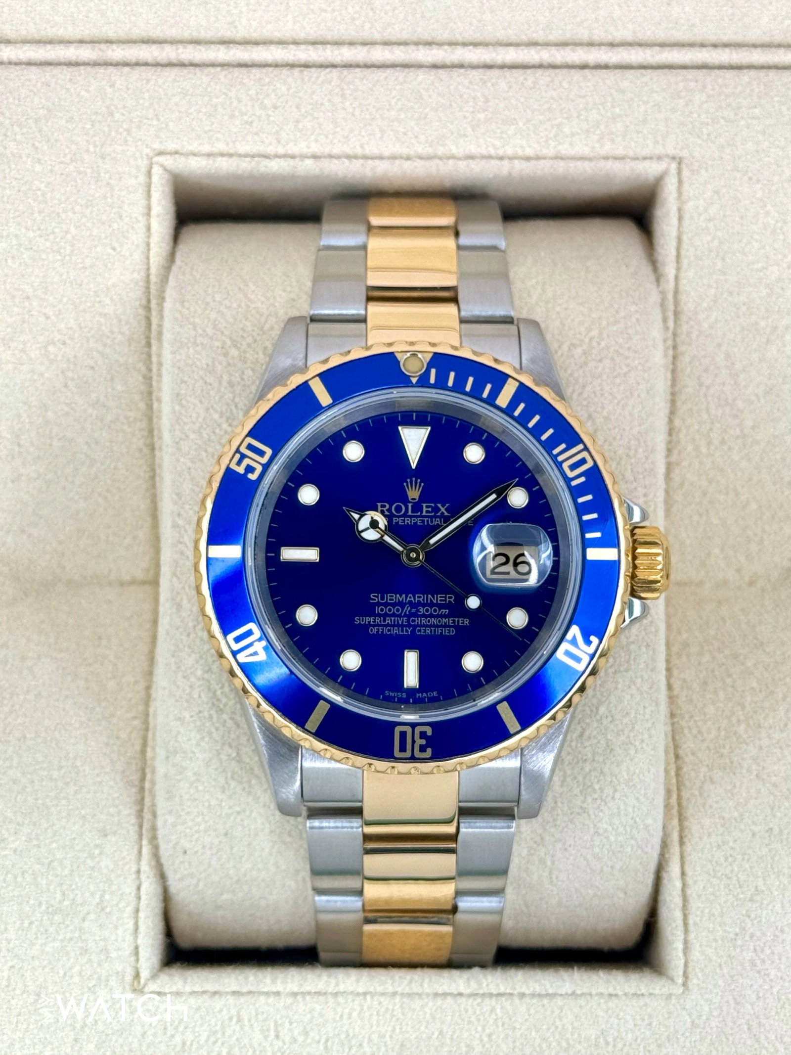 2004 Rolex Submariner "Bluesy" 40mm 16613 Two-Tone Blue Dial