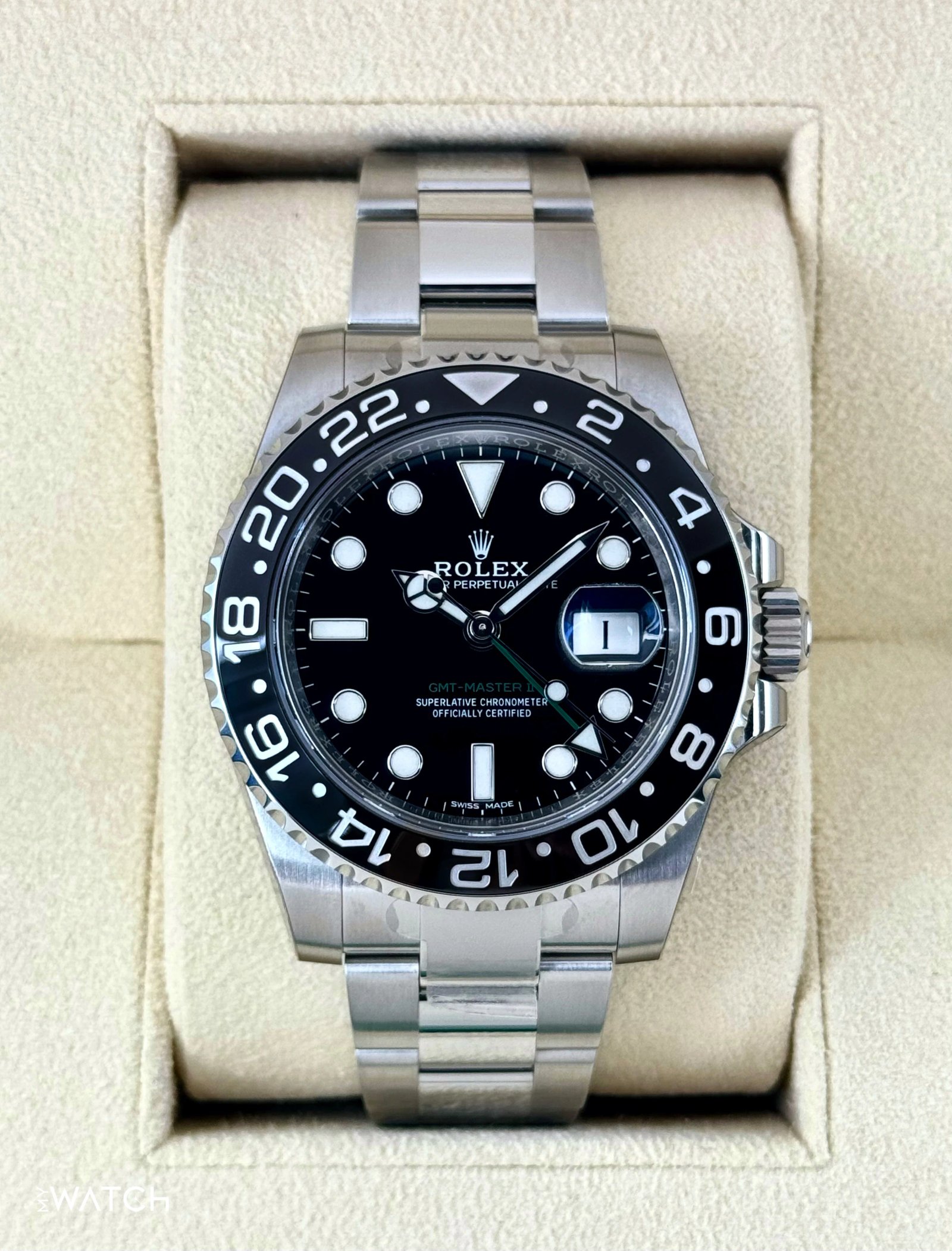 2017 Rolex GMT-Master II 40mm 116710LN Stainless Steel Black Dial (STICKERED)