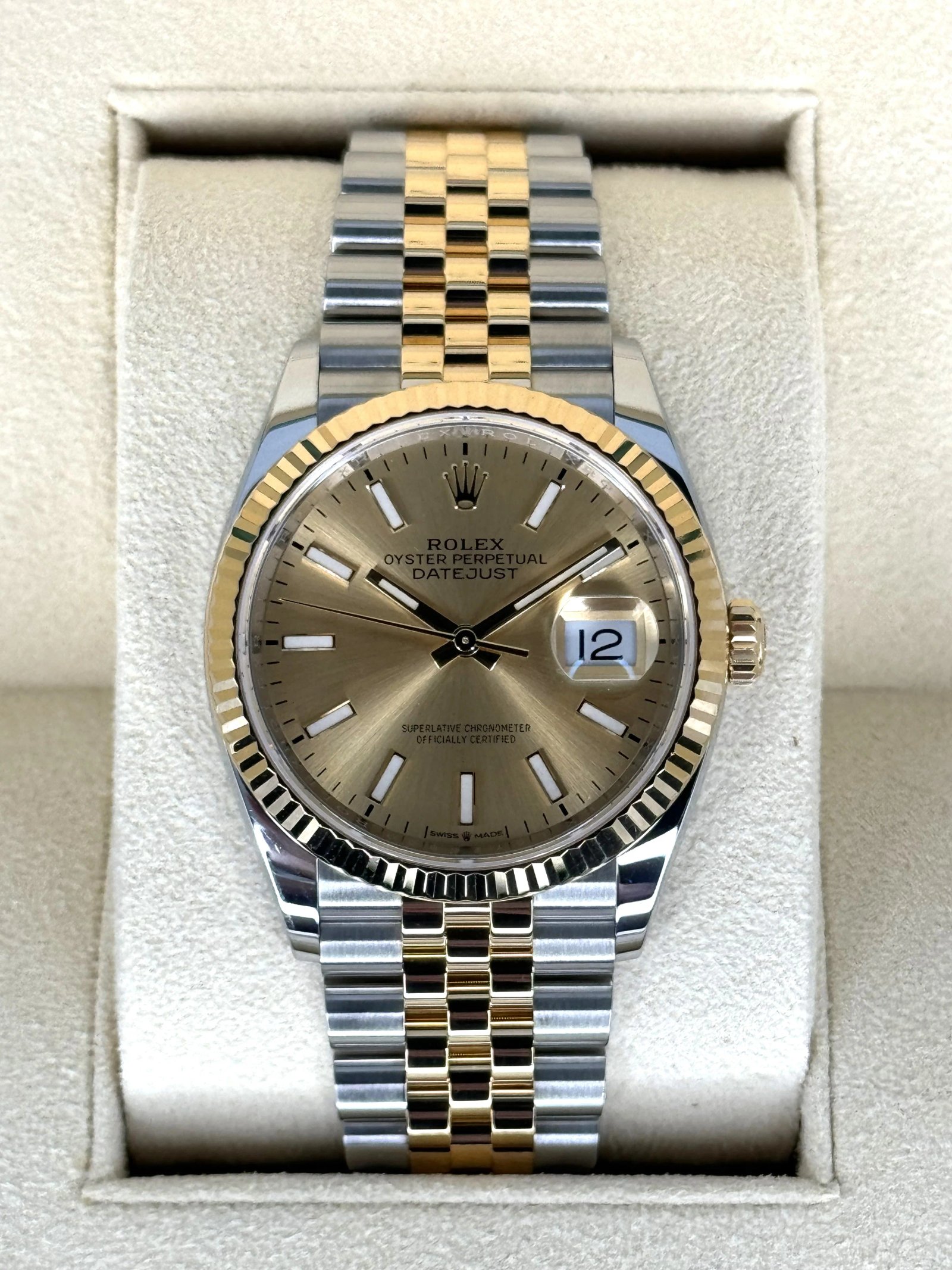 2019 Rolex Datejust 36mm 126233 Two-Tone Jubilee Champagne Dial
