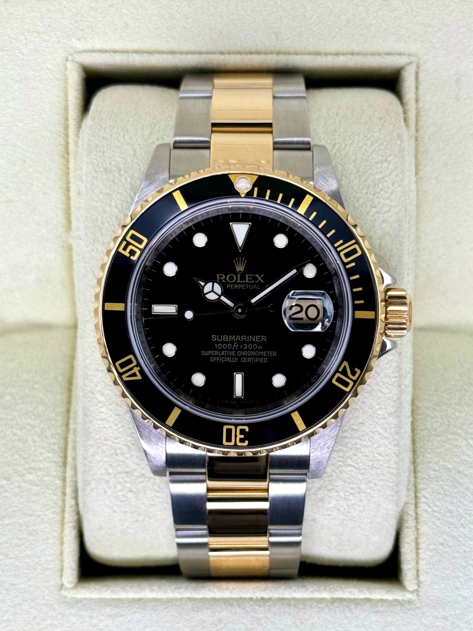 2008 Rolex Submariner 40mm 16613LN Two-Tone Black Dial