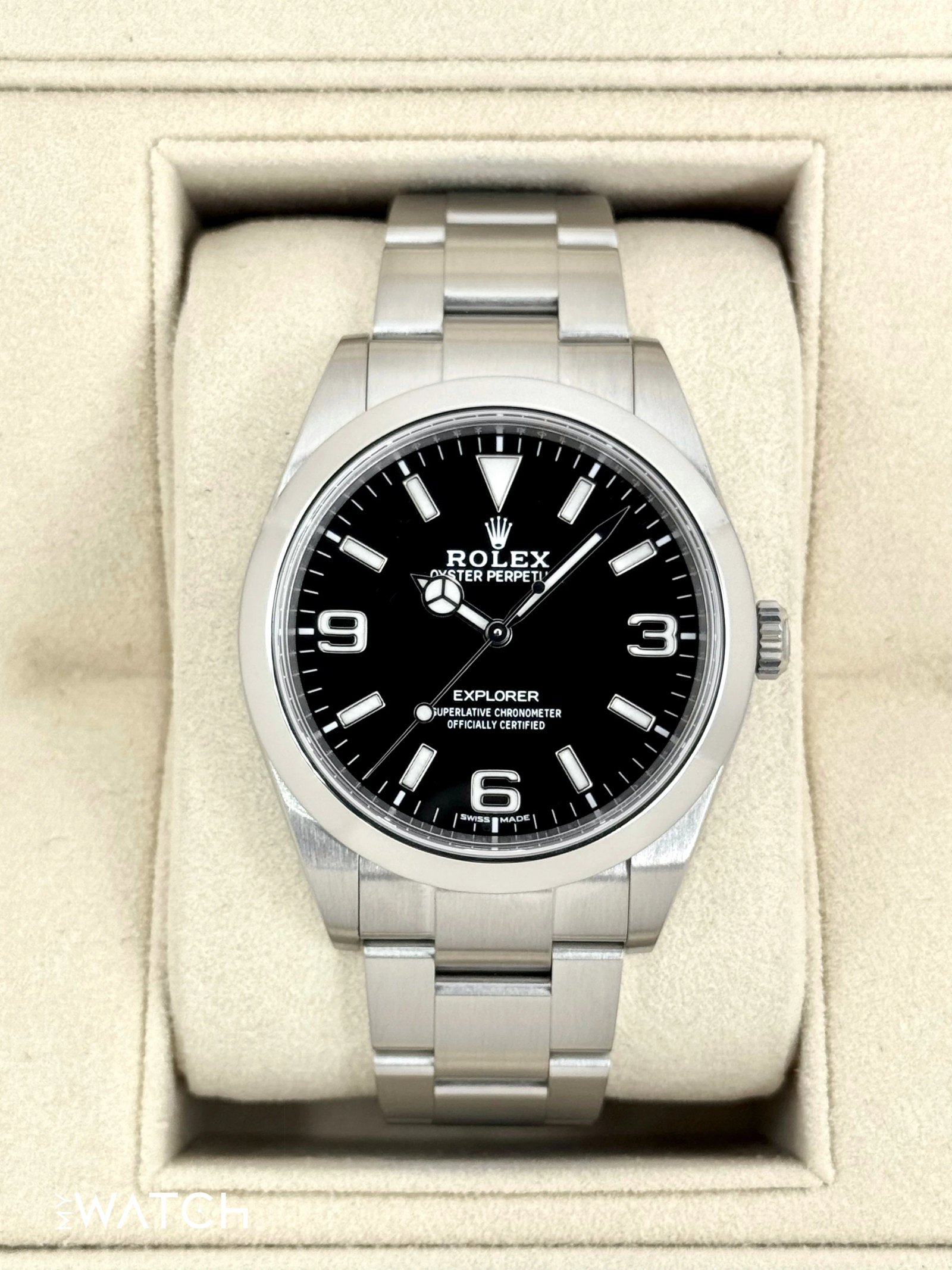 2020 Rolex Explorer 39mm 214270 Stainless Steel Black Dial