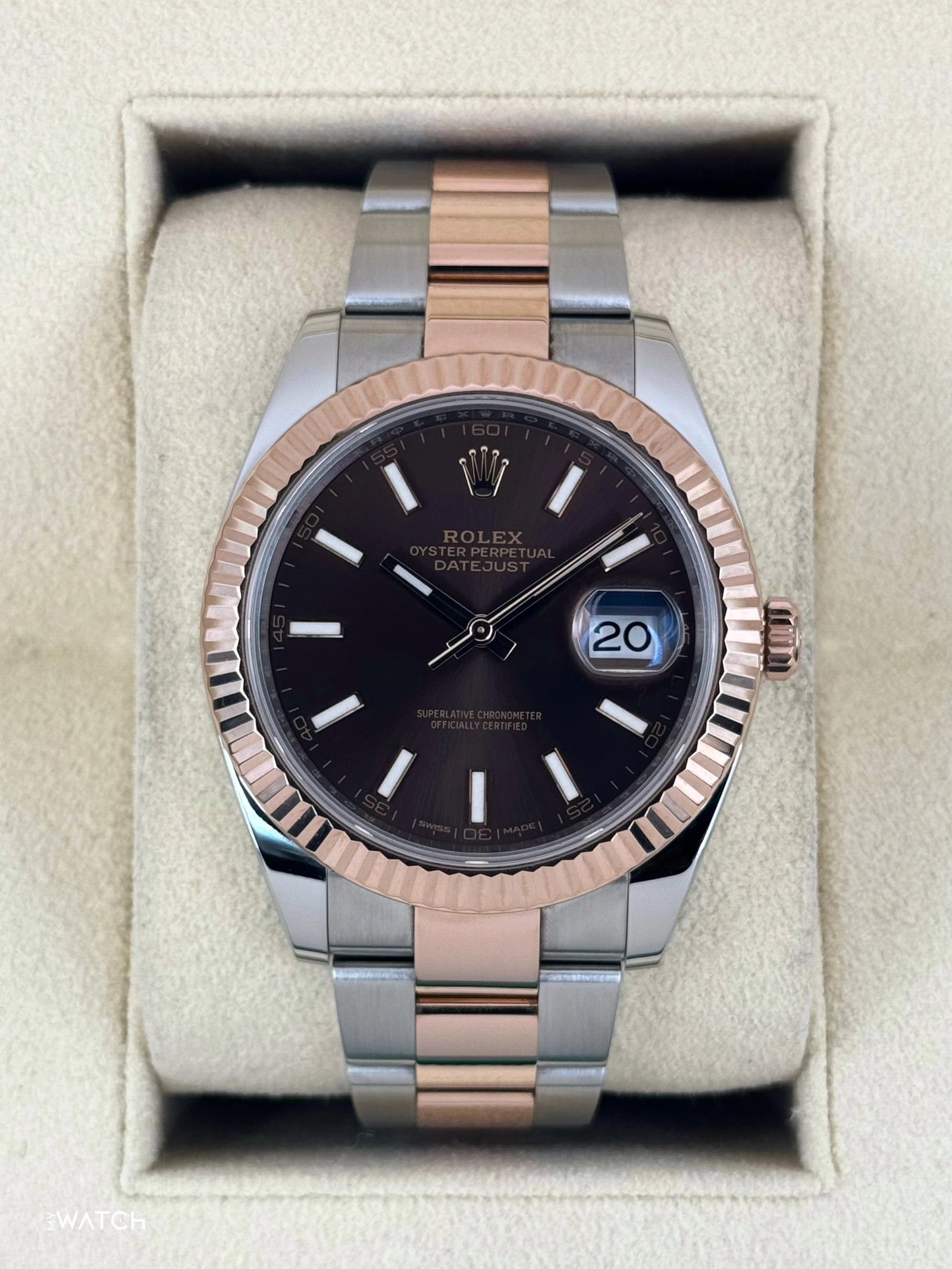 2017 Rolex Datejust 41mm 126331 Two-Tone Rose Gold Chocolate Dial